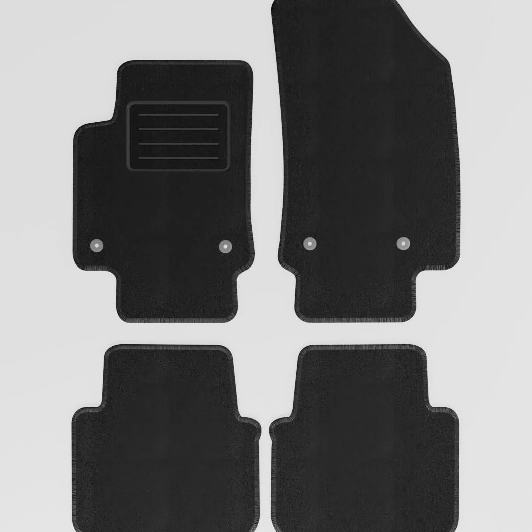 Mats4all Dywaniki tekstylne pasujące do Citroen C3 Aircross 2017-2024 | Antypoślizgowe | Ze wzmocnieniem | 4 części | Dywaniki samochodowe | Zestaw dywaników