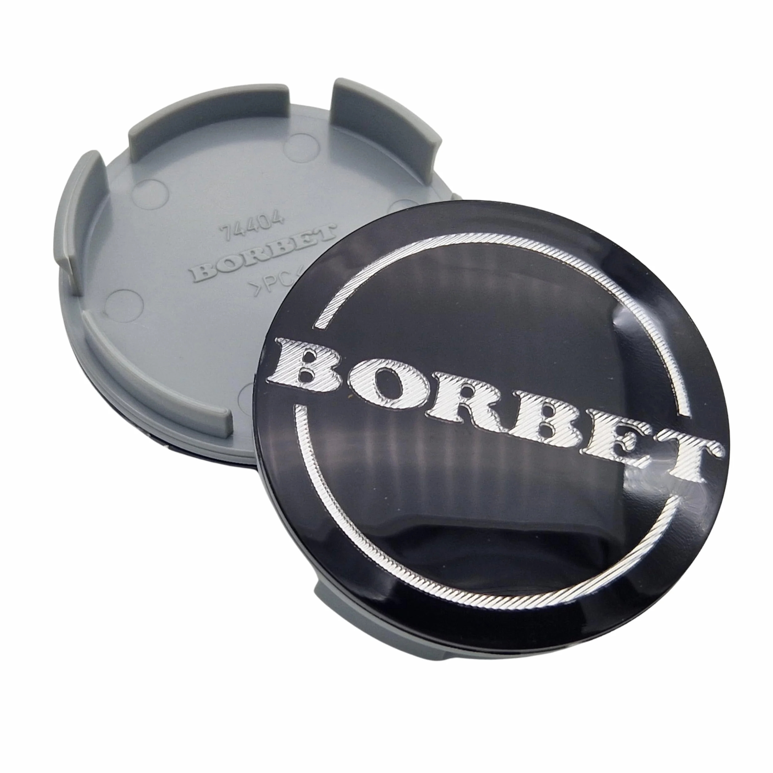Borbet Dekiel do piasty 55 mm 56 mm Zaślepka do felg czarna błyszcząca srebrna oryginalna