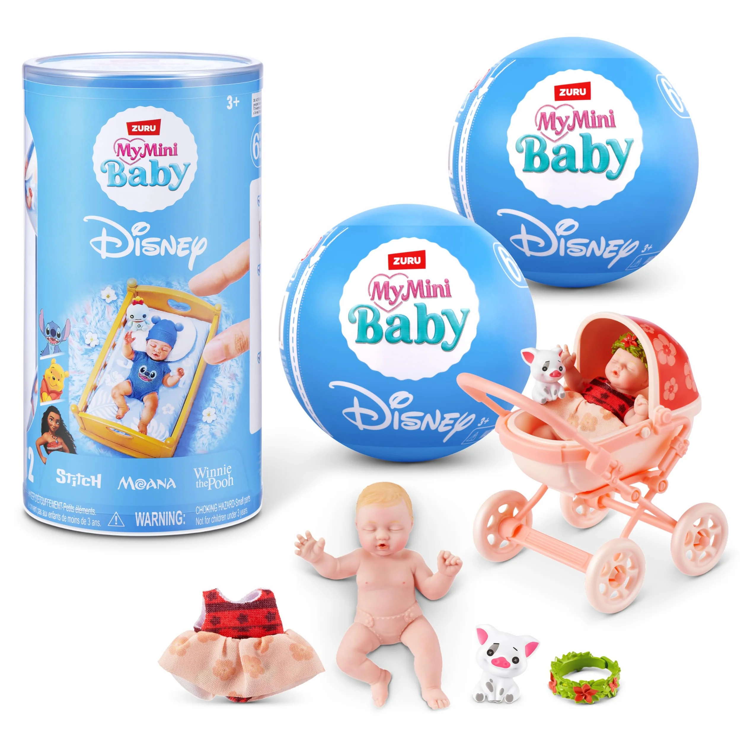 MY MINI-MY MINI BABY DISNEY SERIES 1 kapsułka, 2 szt. w rurce PVC