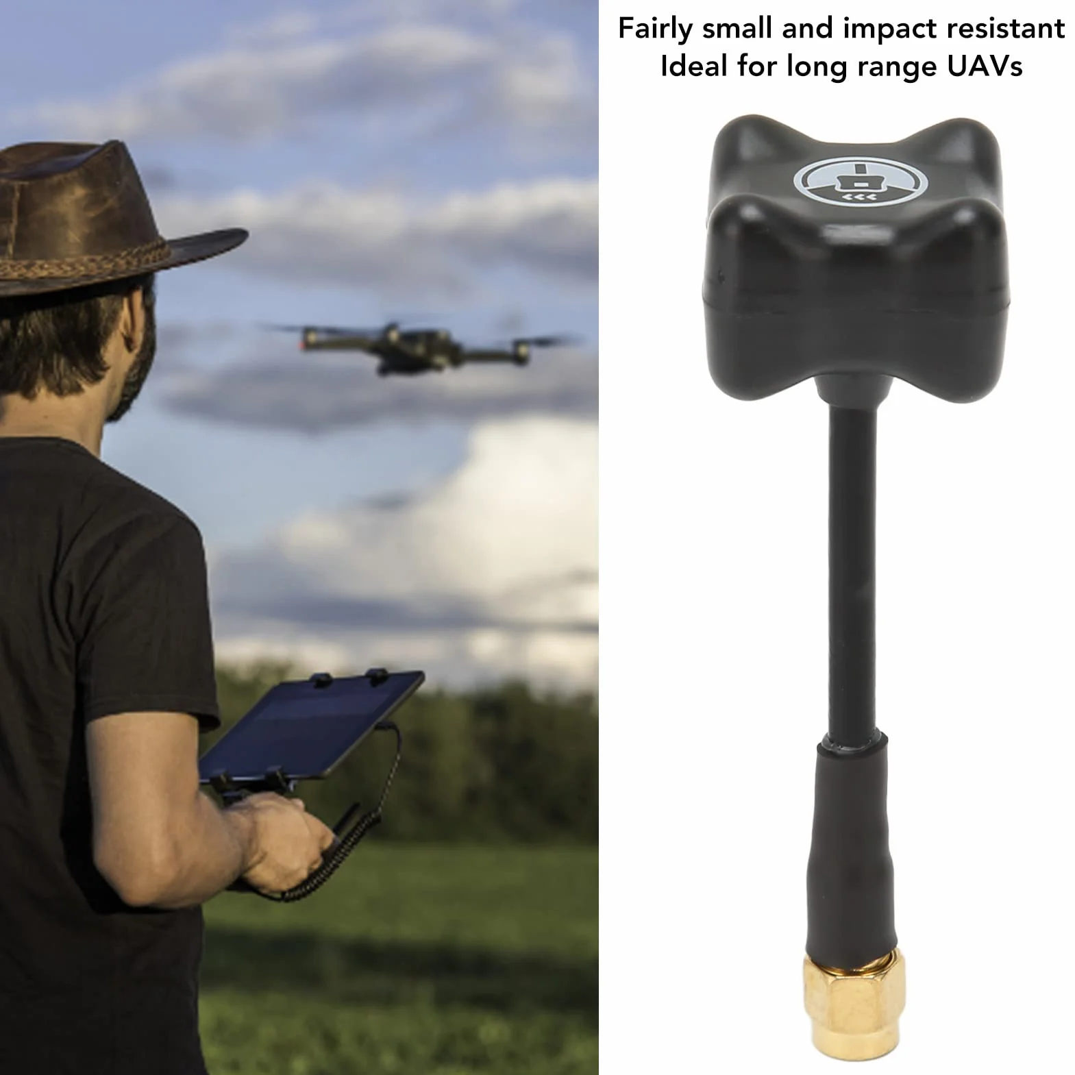 Anteny 5.8G , Dookólne Złącze żeńskie RHCP RP SMA Anteny do Dronów , Mini RHCP Antena SMA Męski do RC Drone Quadcopeter Multicopter