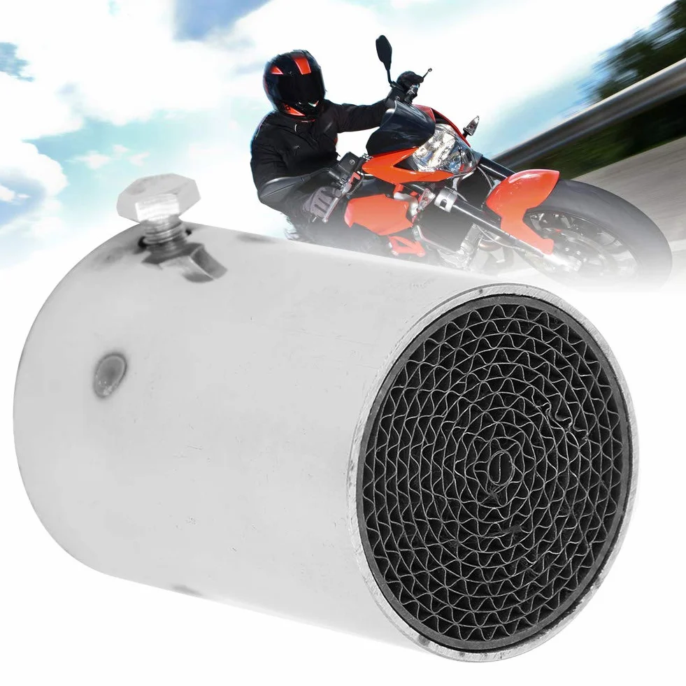 Tłumik rury wydechowej,51mm motocykl przegroda wydechowa-Duokon 51mm uniwersalny tłumik wydechowy rury, ze stali nierdzewnej motocykl adapter rury wydechowej eliminator szumów(3)