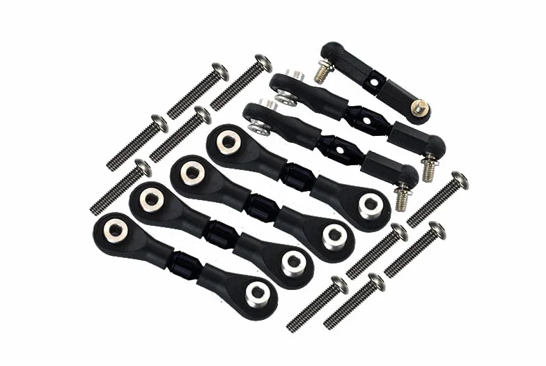 Aluminium Tie Rod Complete Set For Traxxas 1:18 LaTrax SST/LaTrax Teton Upgrades - Black