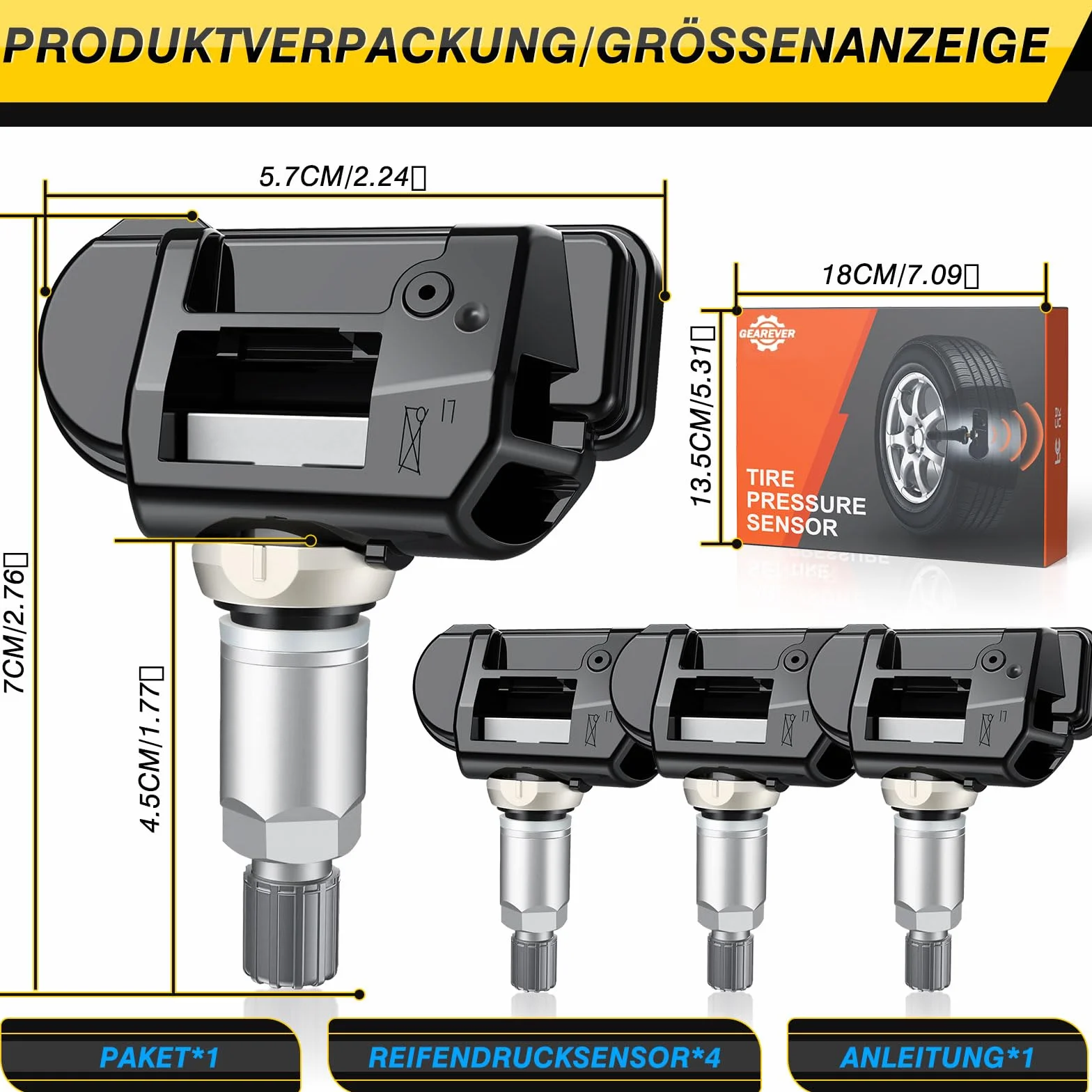 Czujnik ciśnienia w oponach TPMS RDKS do OPEL Astra J Insignia Zafira C 13598775 1010048 13581560 4 sztuki