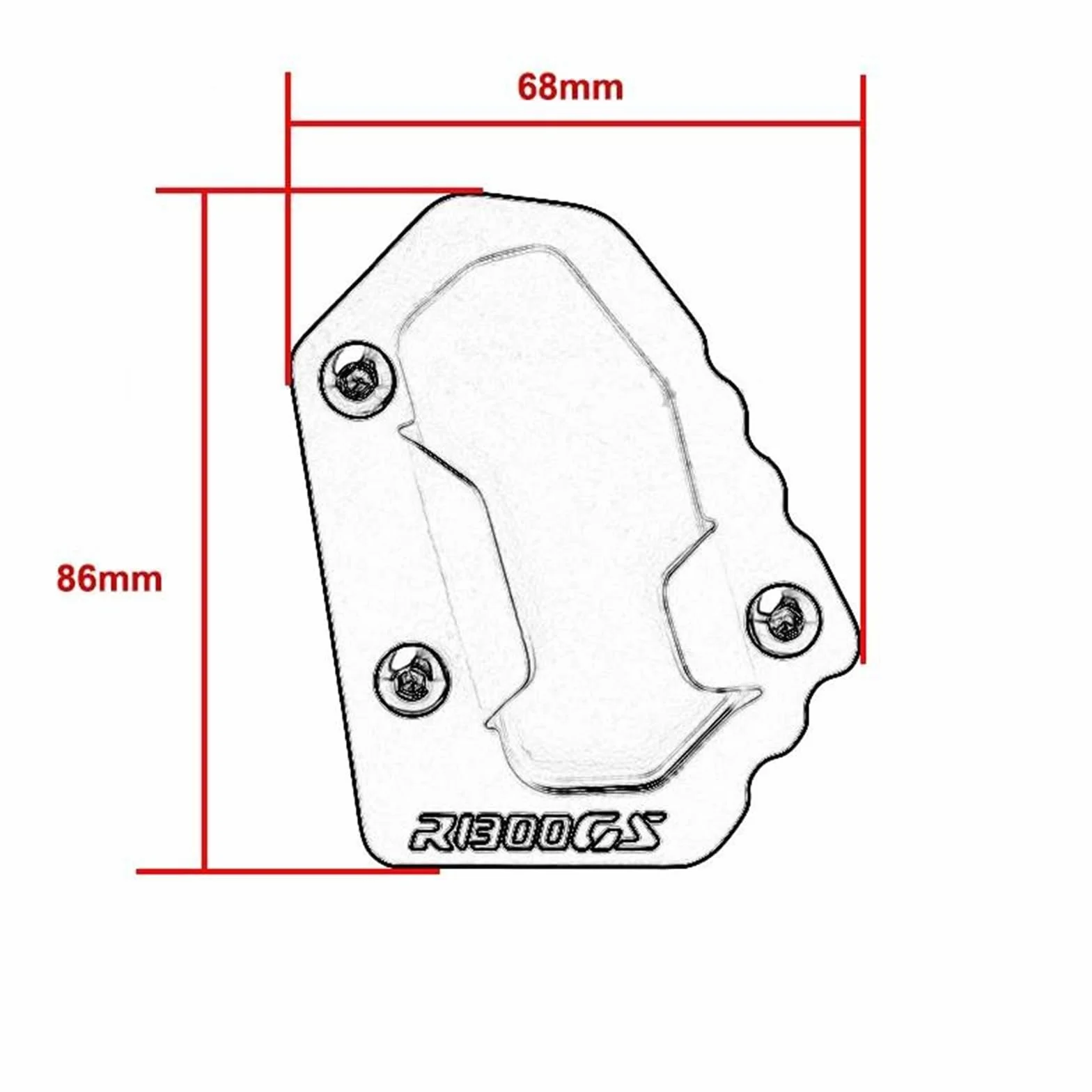 Podkładka na podpórkę motocyklową, płyta przedłużająca do BMW R1300GS R1300 R 1300 GS ADV Adventure GS1300 2023-2024