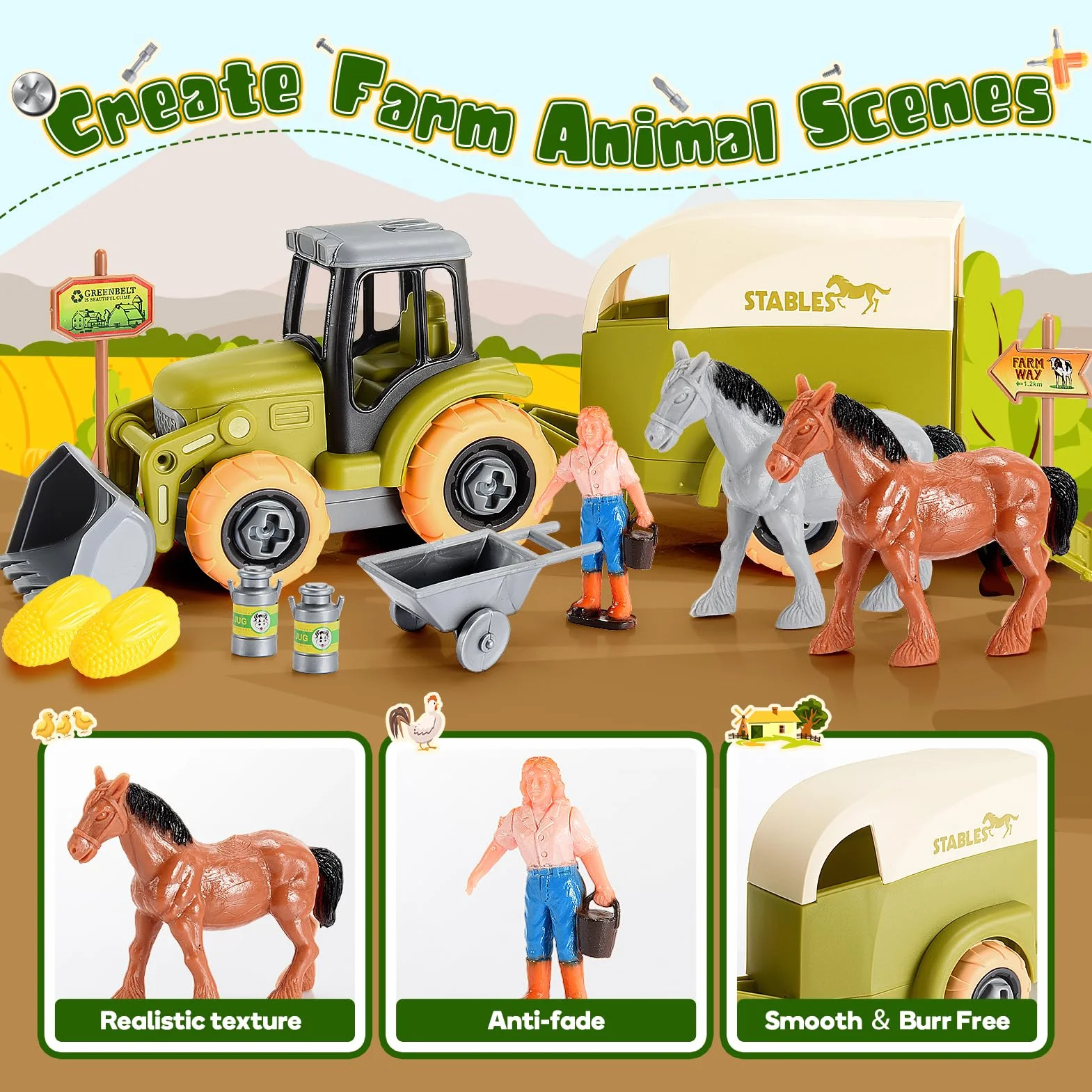 HappyKidsClub Tractor Set