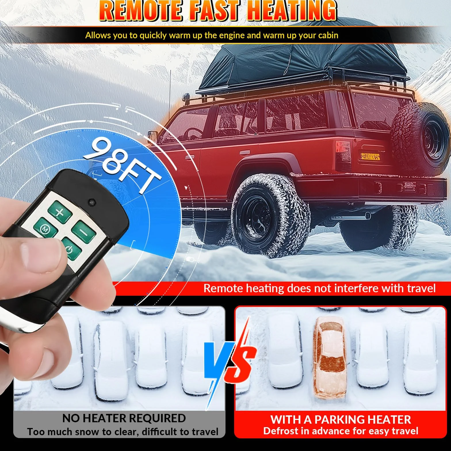 VELPAX Ogrzewanie postojowe 5 kW na olej napędowy z pilotem i Bluetooth