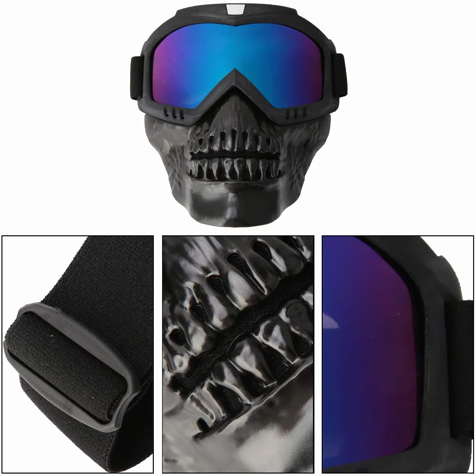 Demeras Okulary motocyklowe Motocross Maska Zdejmowana na Twarz ATV