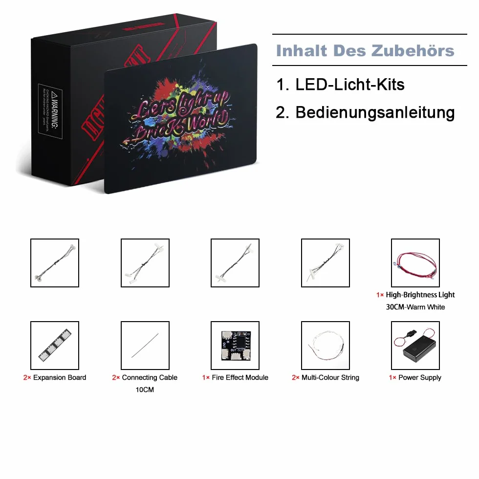 BrickBling Aktualizacja wersja zestaw oświetleniowy LED, kompatybilny z choinką Lego (nie jest to model), zestaw oświetlenia dekoracyjnego do klocków 40573, kreatywne lampki do zabawek
