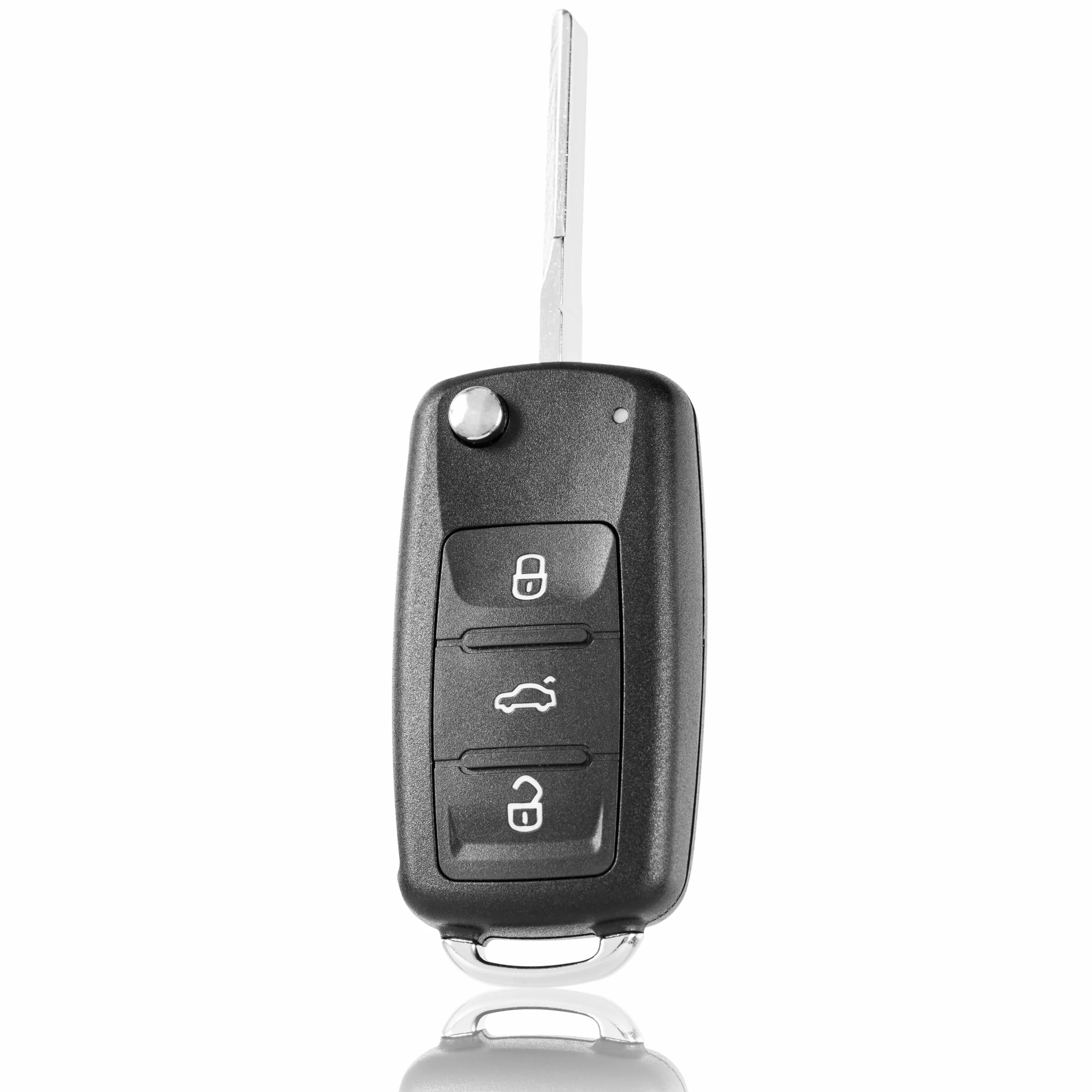 FINTERRY Obudowa Kluczyka Samochodowego kompatybilna z Volkswagen Golf Polo Tiguan Passat Skoda Octavia Superb Seat Leon Ibiza 3 Przyciski