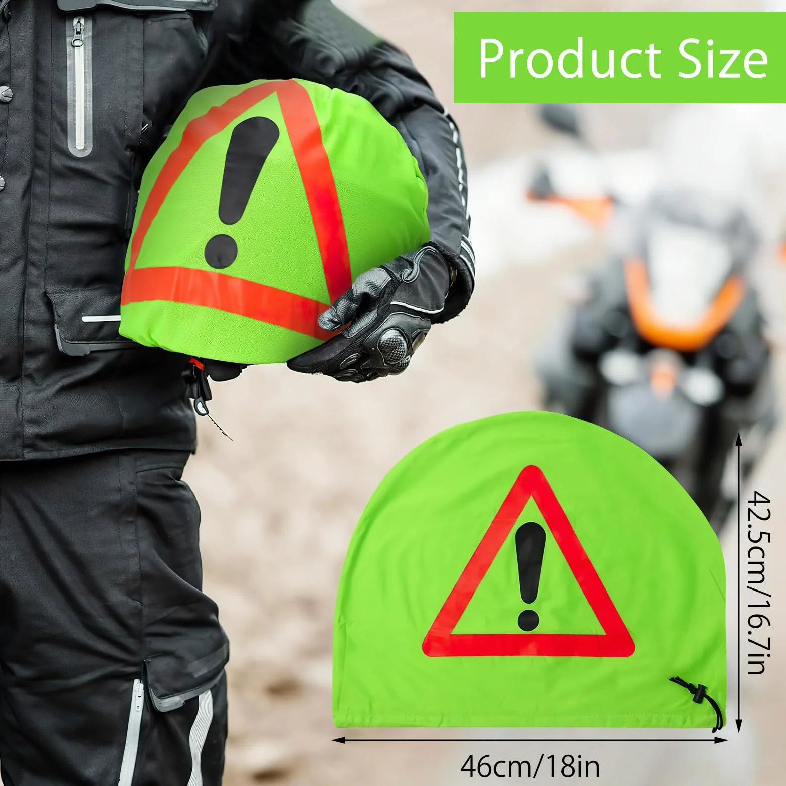 Trójkąt ostrzegawczy na kask motocyklowy pierwszej pomocy