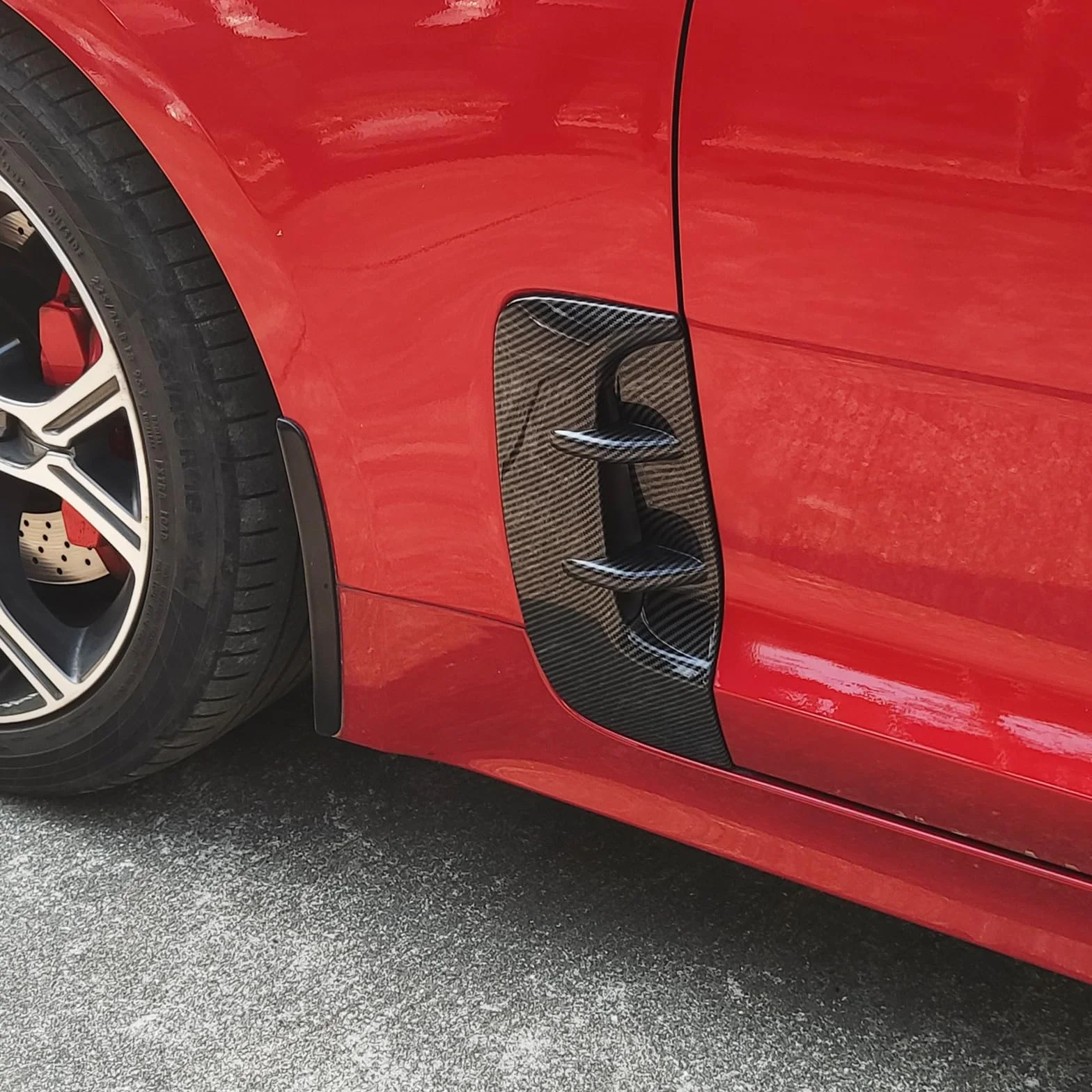 Youtoocar osłony bocznego błotnika do Kia Stinger 2018-2023 wzór z włókna węglowego