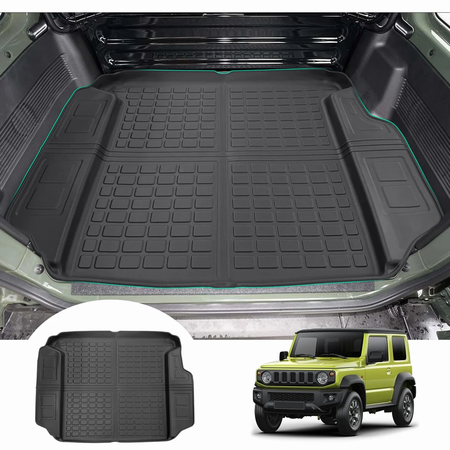 Suzuki Jimny Mata do bagażnika TPE 2021-2025 JB64 JB74 wysoka krawędź 5 cm