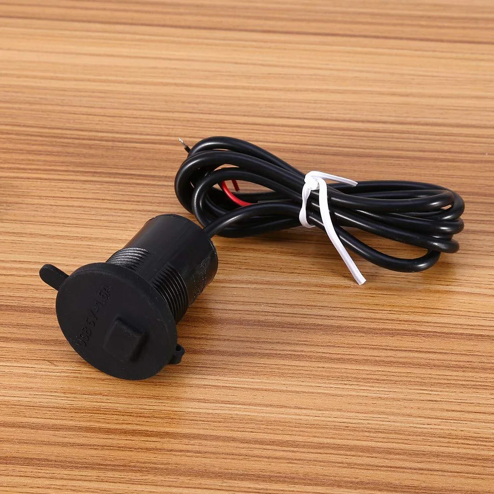 Ładowarka na Kierownicę, 12V Czarny Wodoodporny USB Motocykl Telefon Komórkowy Gniazdo ładowarki do Telefonu Komórkowego