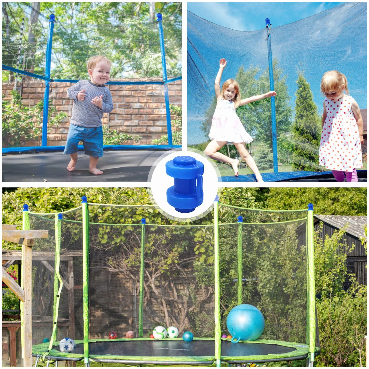 Zatyczki do trampoliny, 10 sztuk Trampolina zatyczki, pokrywa krawędzi trampoliny, zatyczki zamykające do trampoliny, akcesoria sportowe trampolina, Ø25mm