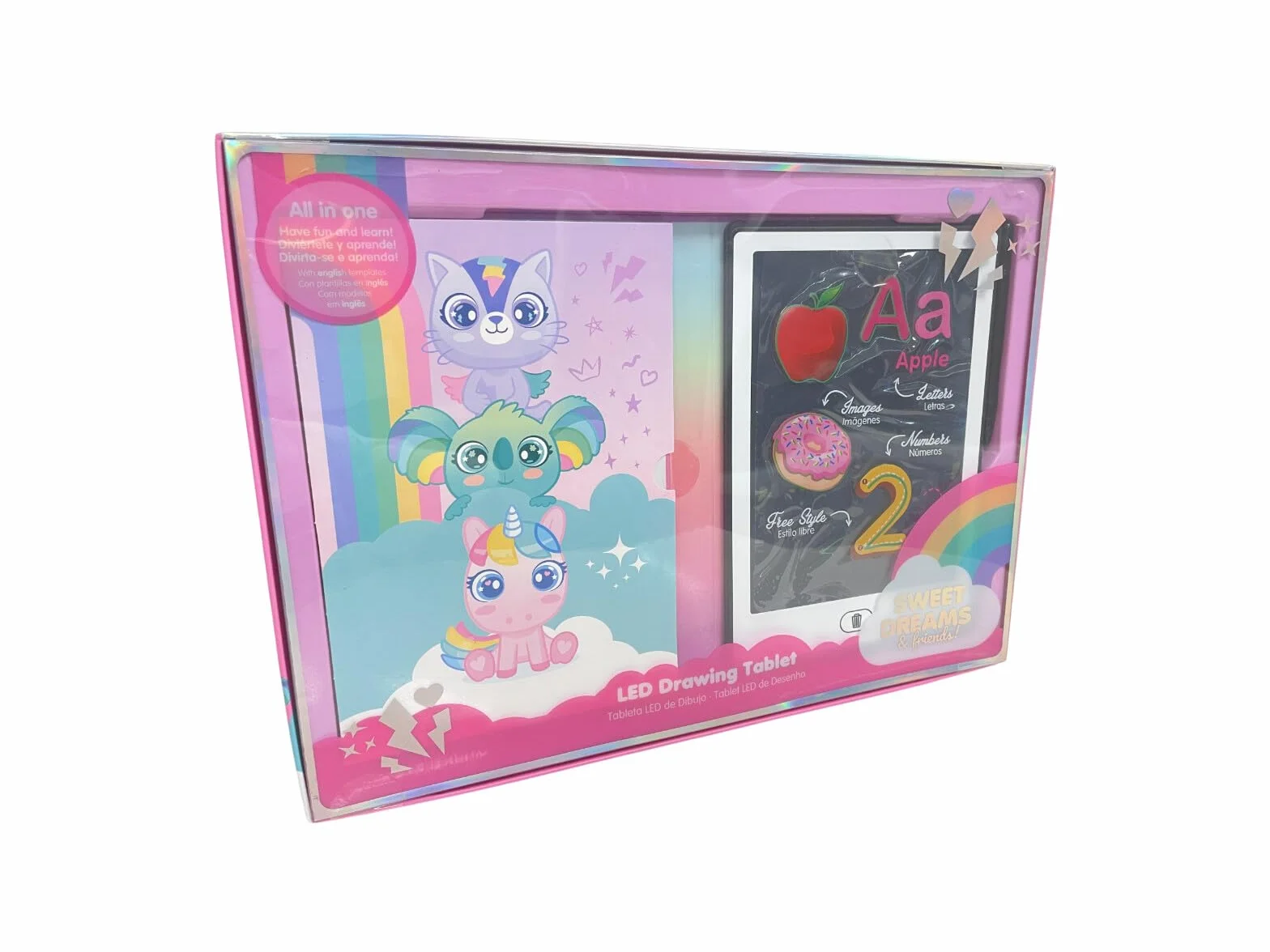 Kids Licensing - Tablet LCD do kolorowania Sweet Dreams, cyfrowa tablica do rysowania dzieci, edukacyjna i kreatywna zabawka dla dziewczynek