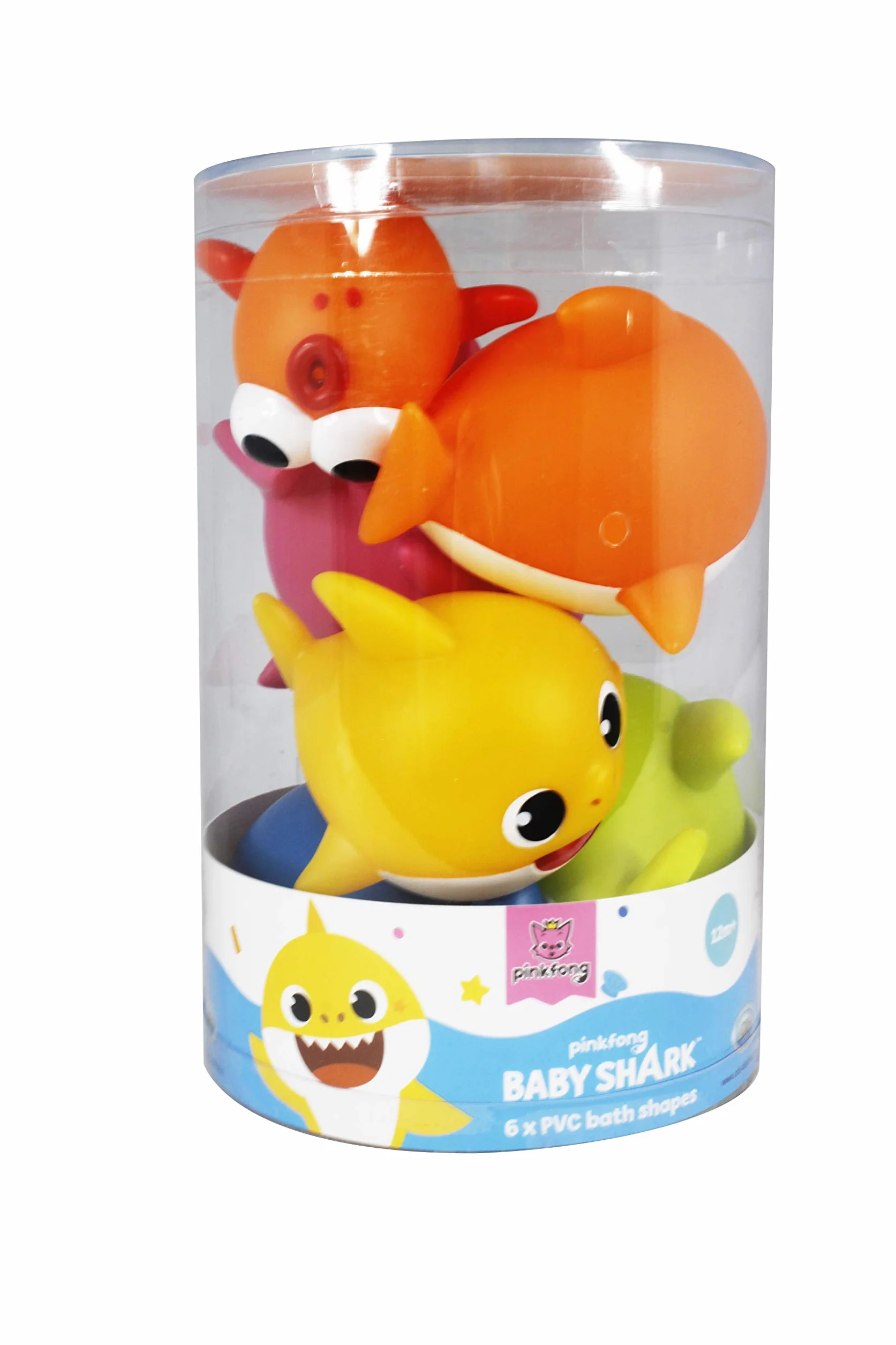 S.O.D Baby Shark Zabawki Do Kąpieli, Wielokolorowy, 6 Sztuk, 48821