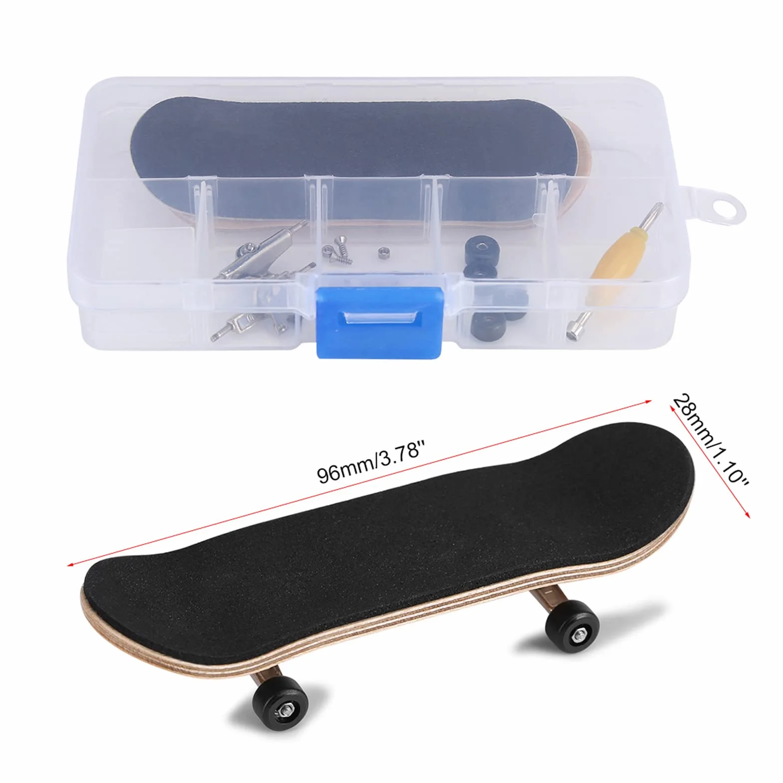 Mini Deskorolka Na Palce, Zestaw Deskorolkis Na Palec Drewna Klonowego Mini Skate Finger Dla Dzieci Lub Jako Dekoracja Palce
