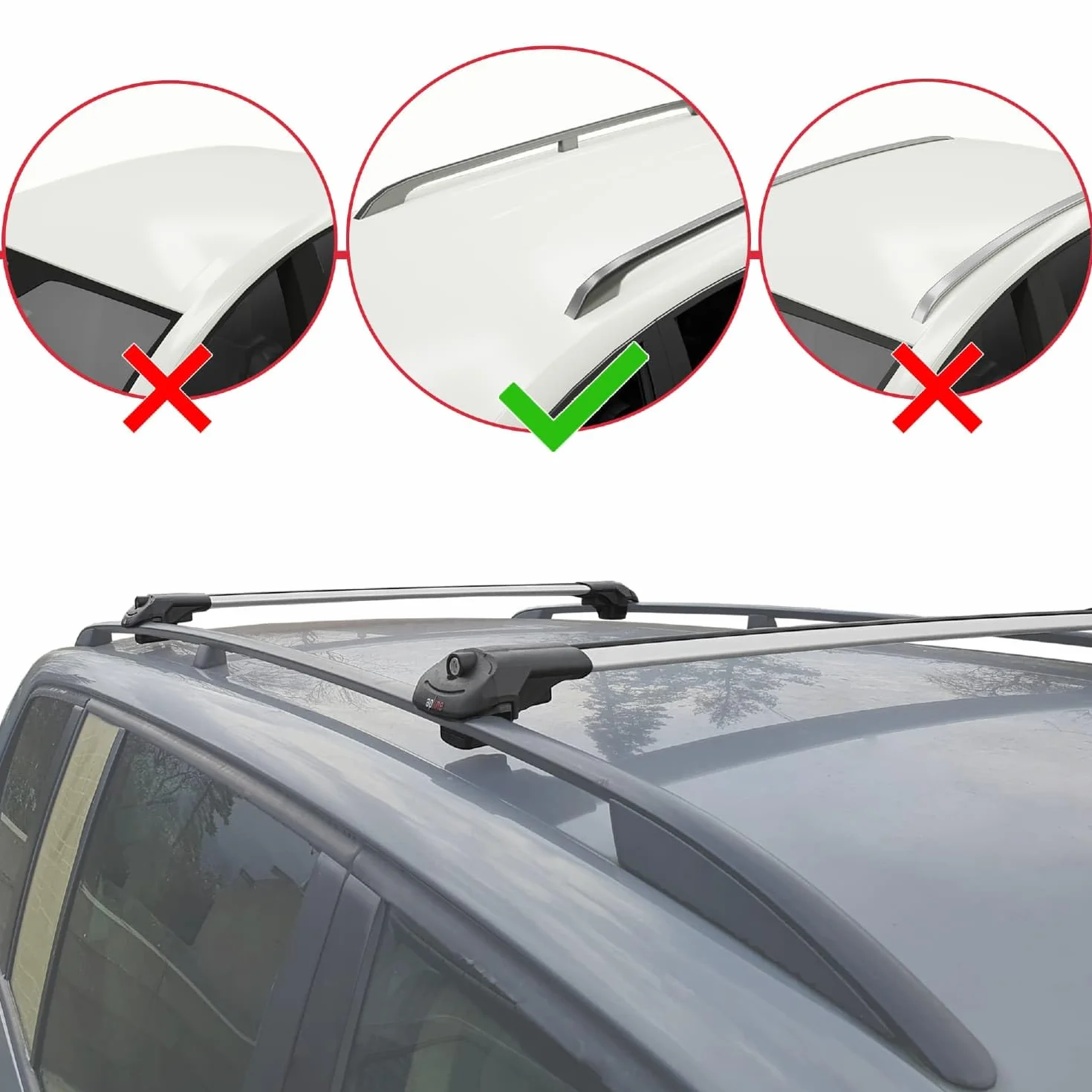 Aluminiowe poprzeczki dachowe ACE-1 do Dacia Bigster (R1310) 2025-2026 Szary 2 szt.