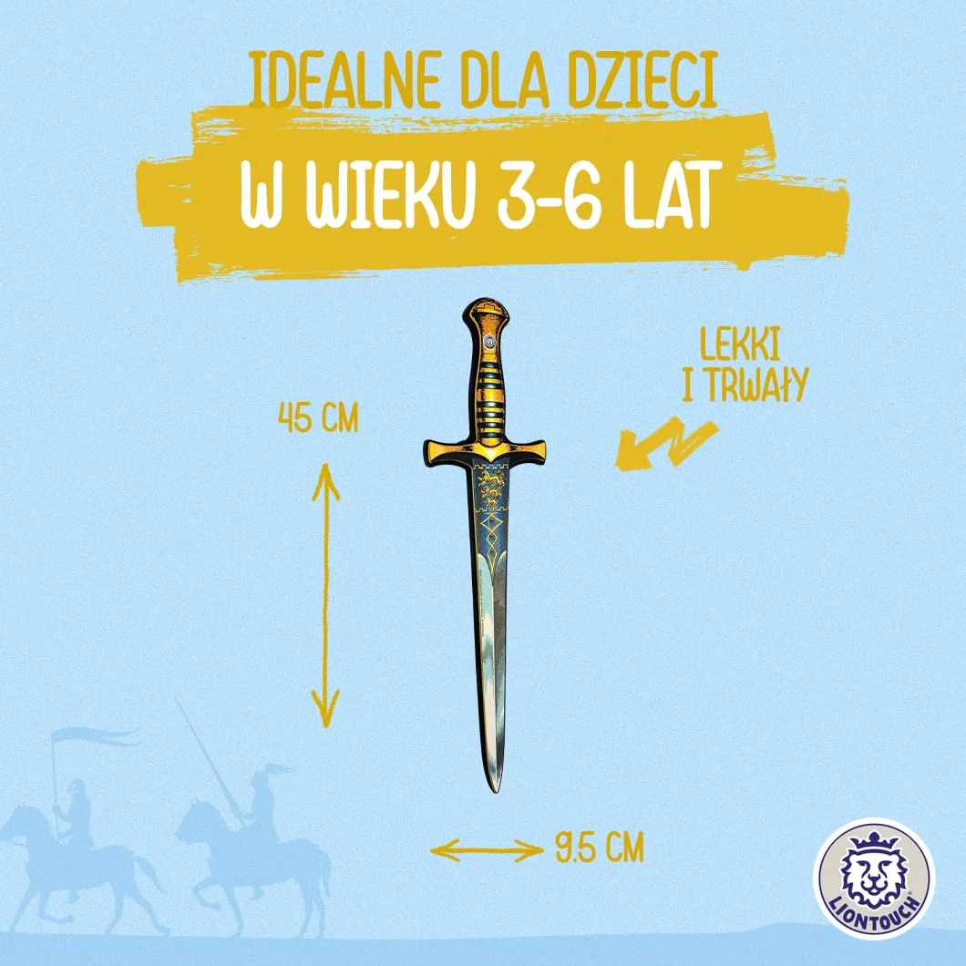 Liontouch - Miecz piankowy King dla chłopców – 3-6 lat | średniowieczna zabawka dla dzieci i małych dzieci w stylu królewskim | bezpieczne i trwałe akcesoria do królewskich przebrań