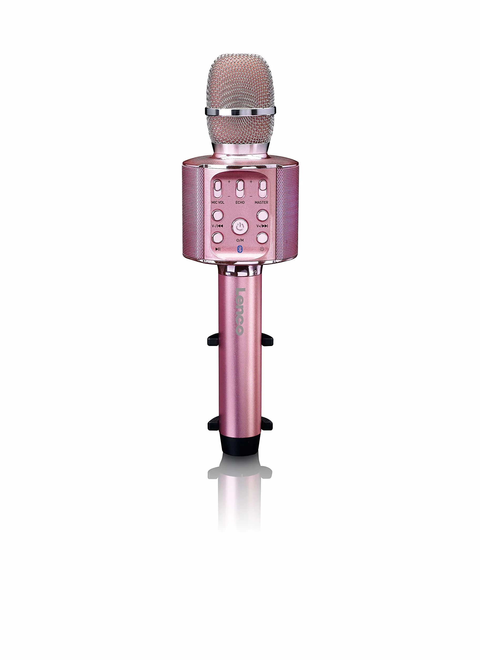 Lenco BMC-090PINK Mikrofon do Karaoke, 8 x 7.5 x 27.5 cm, różowy