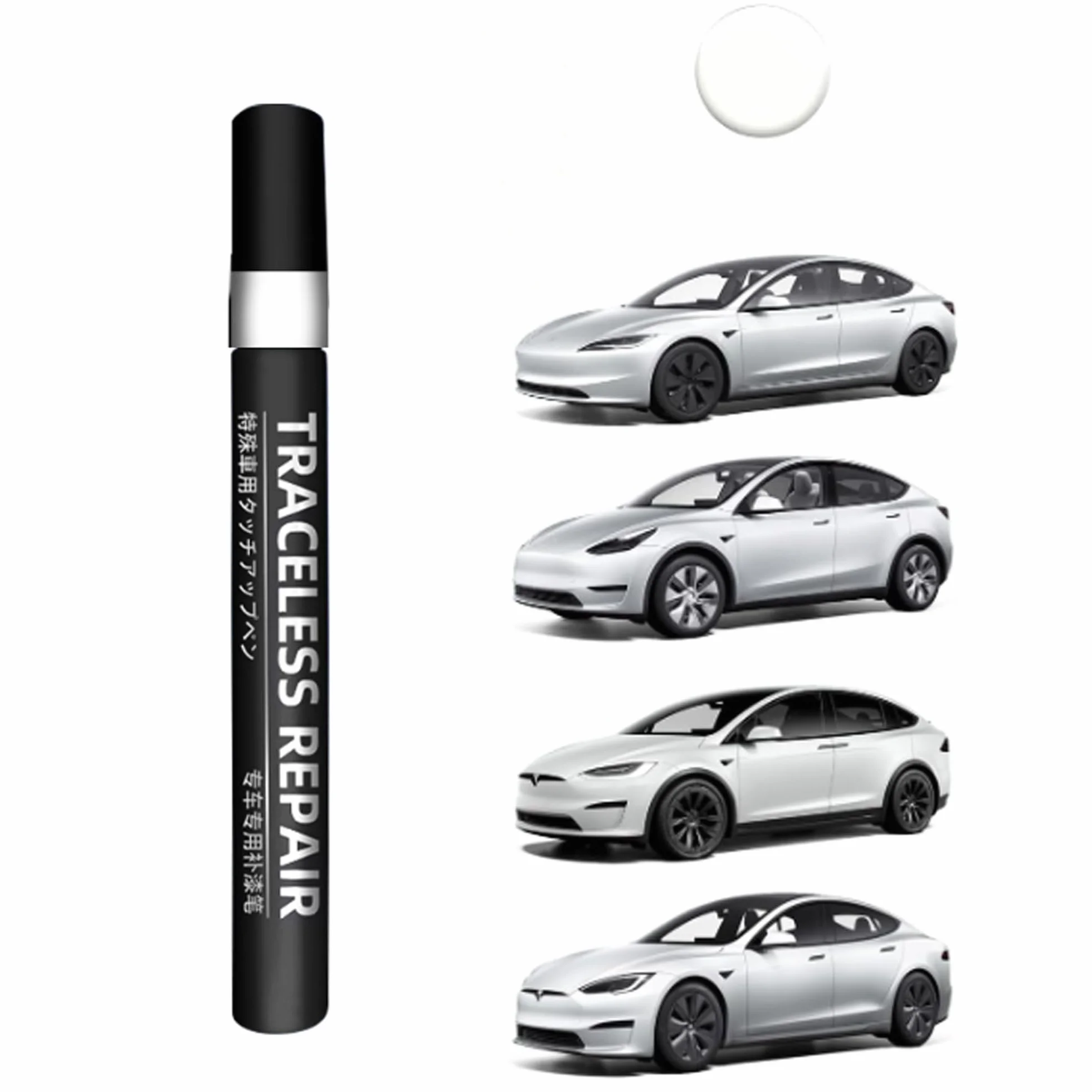 TOPABYTE pisak do naprawy lakieru Tesla Model Y/X/S/3 Highland Pearl White Multi-Coat