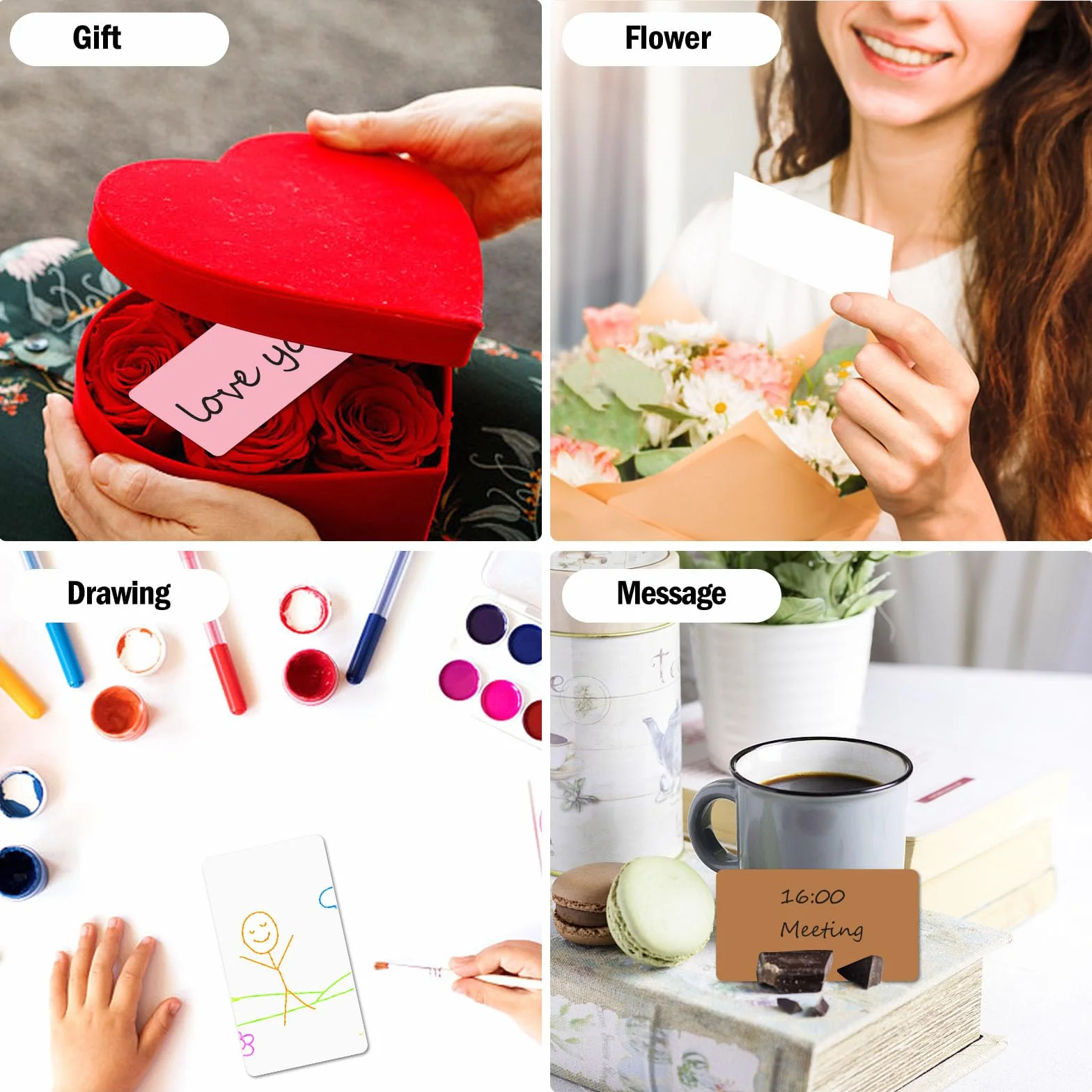 kolorowe kartki papierowe, 600 sztuk, 6 kolorów, papier typu kraft, karta informacyjna, fiszki DIY, karty do nauki, graffiti, pamięć