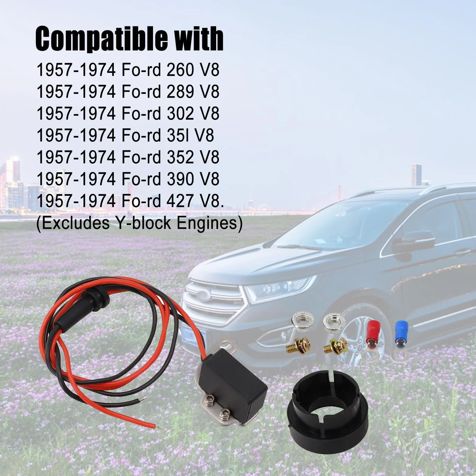 Pertronix Zestaw do konwersji zapłonu Ford 8-cylindrowy moduł elektroniczny 1957-1974 V8