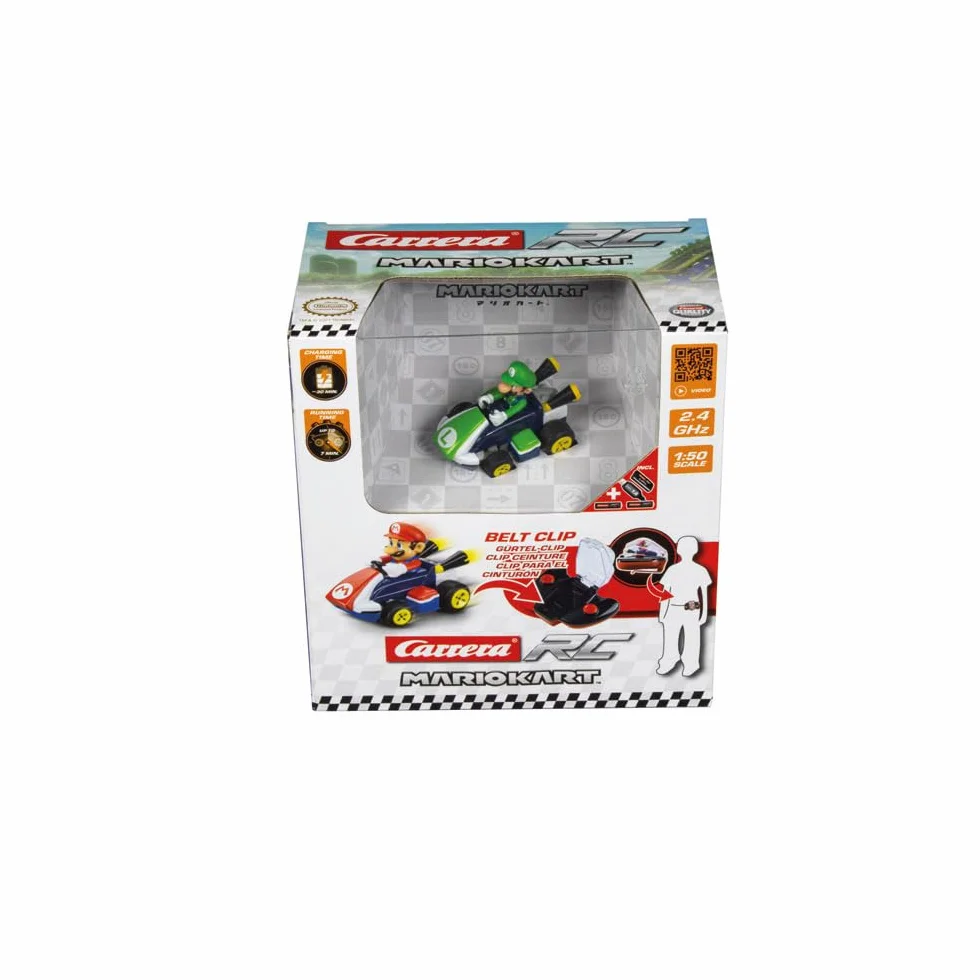 Carrera 370430003P zdalnie sterowana wyścigówka Carrera Mario Kart Luigi unikalna oryginalna licencja natychmiastowa przyjemność z jazdy autentyczność Mario Kart