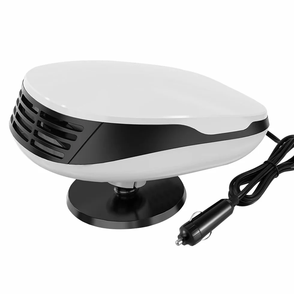 Przenośny termowentylator samochodowy 12V 120W 2w1 grzanie chłodzenie obrotowy 360°