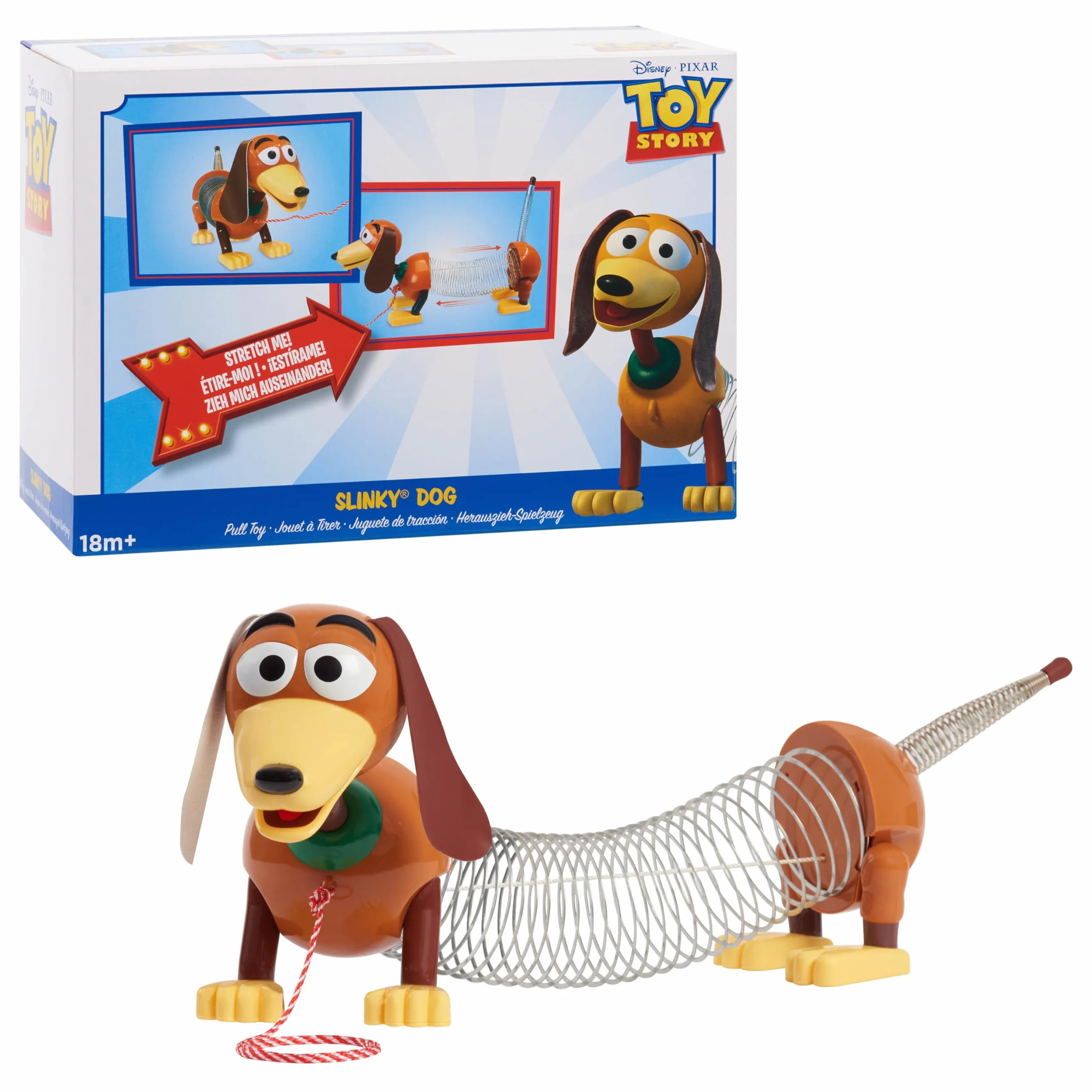 Disney•Pixar's Toy Story Slinky Dog Pull Toy, Walking Spring Toy for Boys and Girls