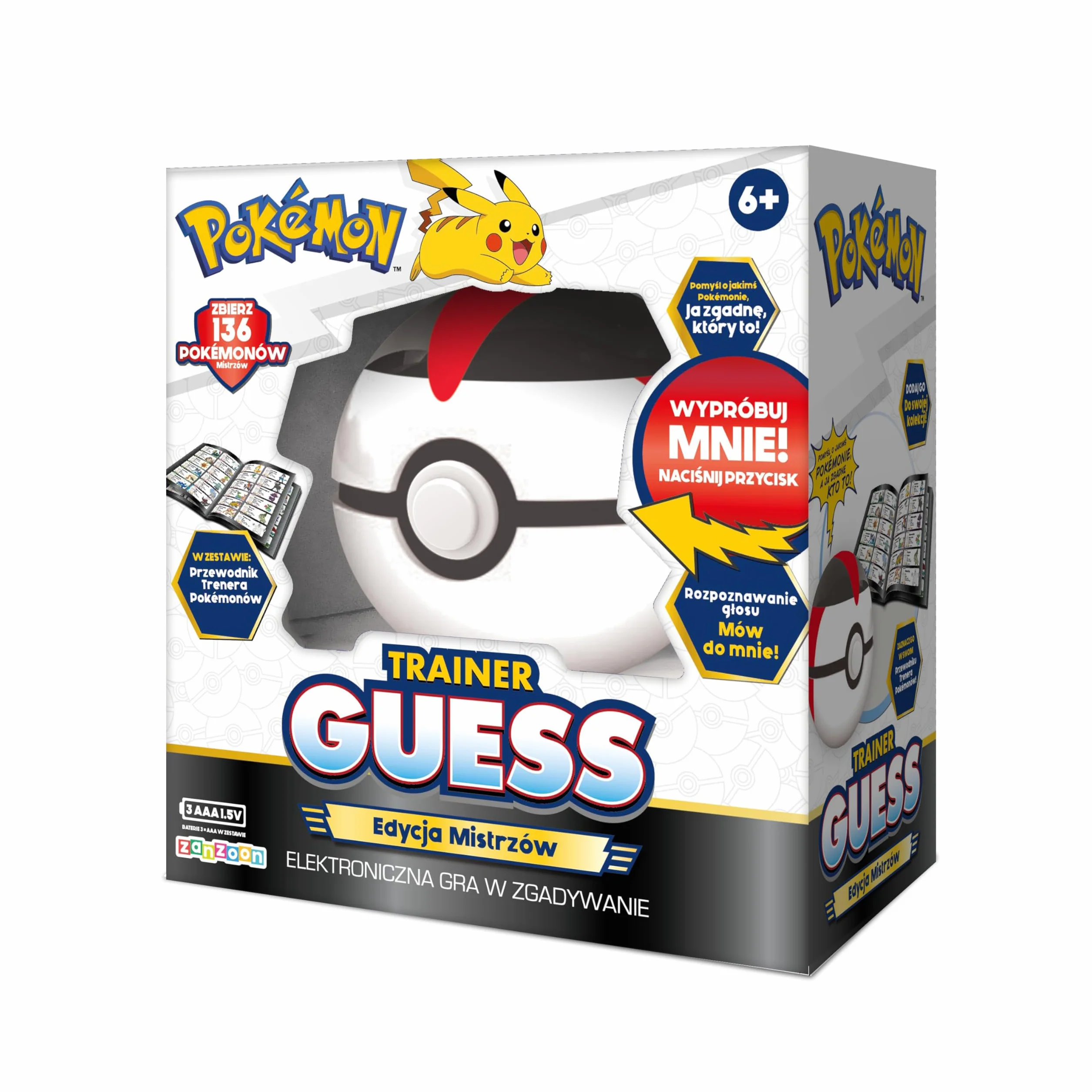 Pokemon Trainer Guess Champions elektroniczna gra wersja PL