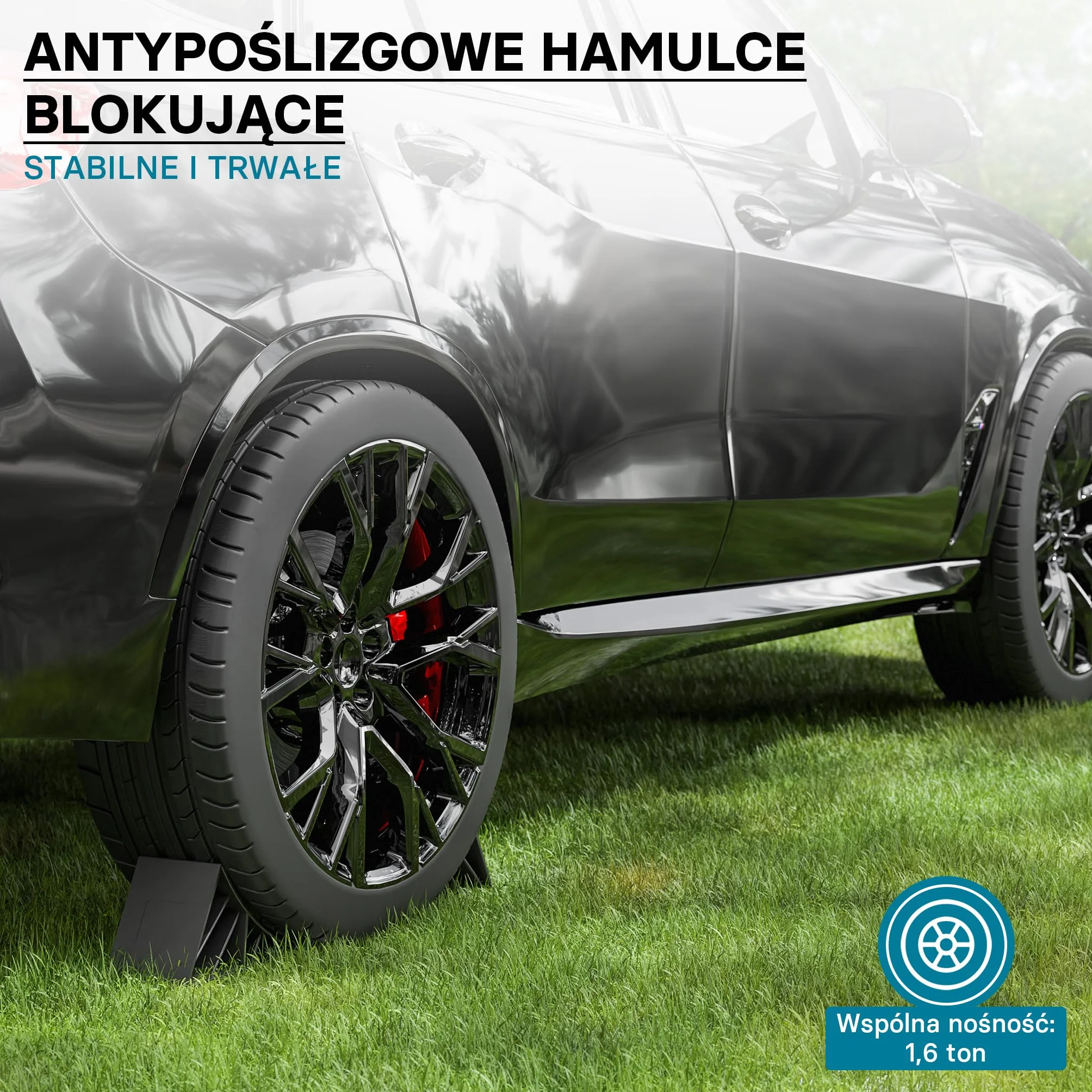 Wiltec Kliny podkładowe z uchwytem do przyczep 1,6t