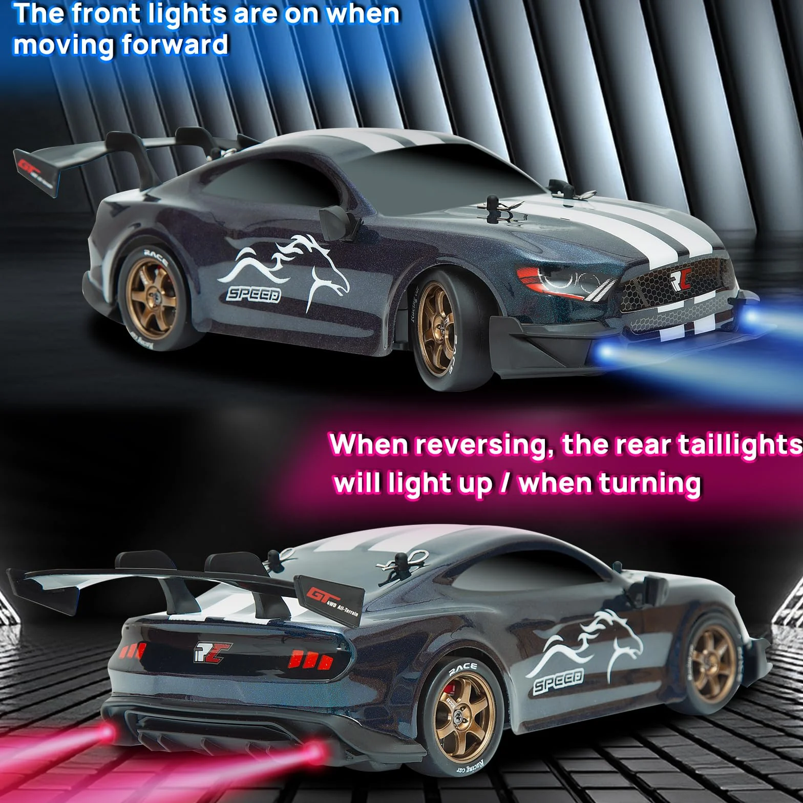 Zdalnie sterowany samochód, 1:14, Drift Auto 4WD GT, drifting RC, z dźwignią gazu proporcjonalnego, zabawka wyścigowa dla dorosłych, chłopców, dzieci