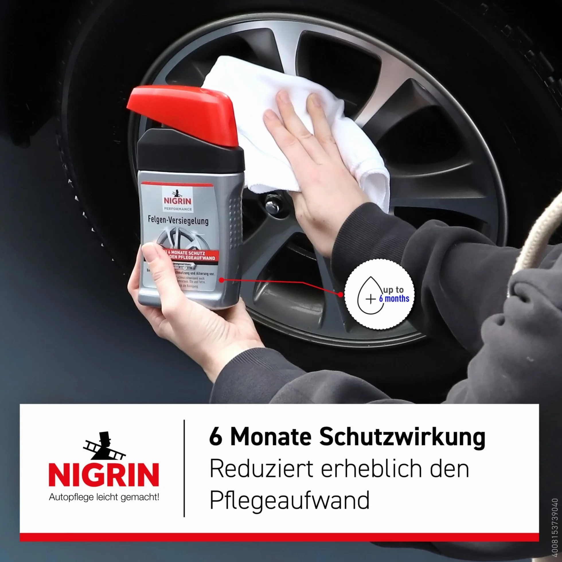 NIGRIN Performance uszczelnienie felg, do wszystkich felg aluminiowych, stalowych, chromowanych i polerowanych, 300 ml