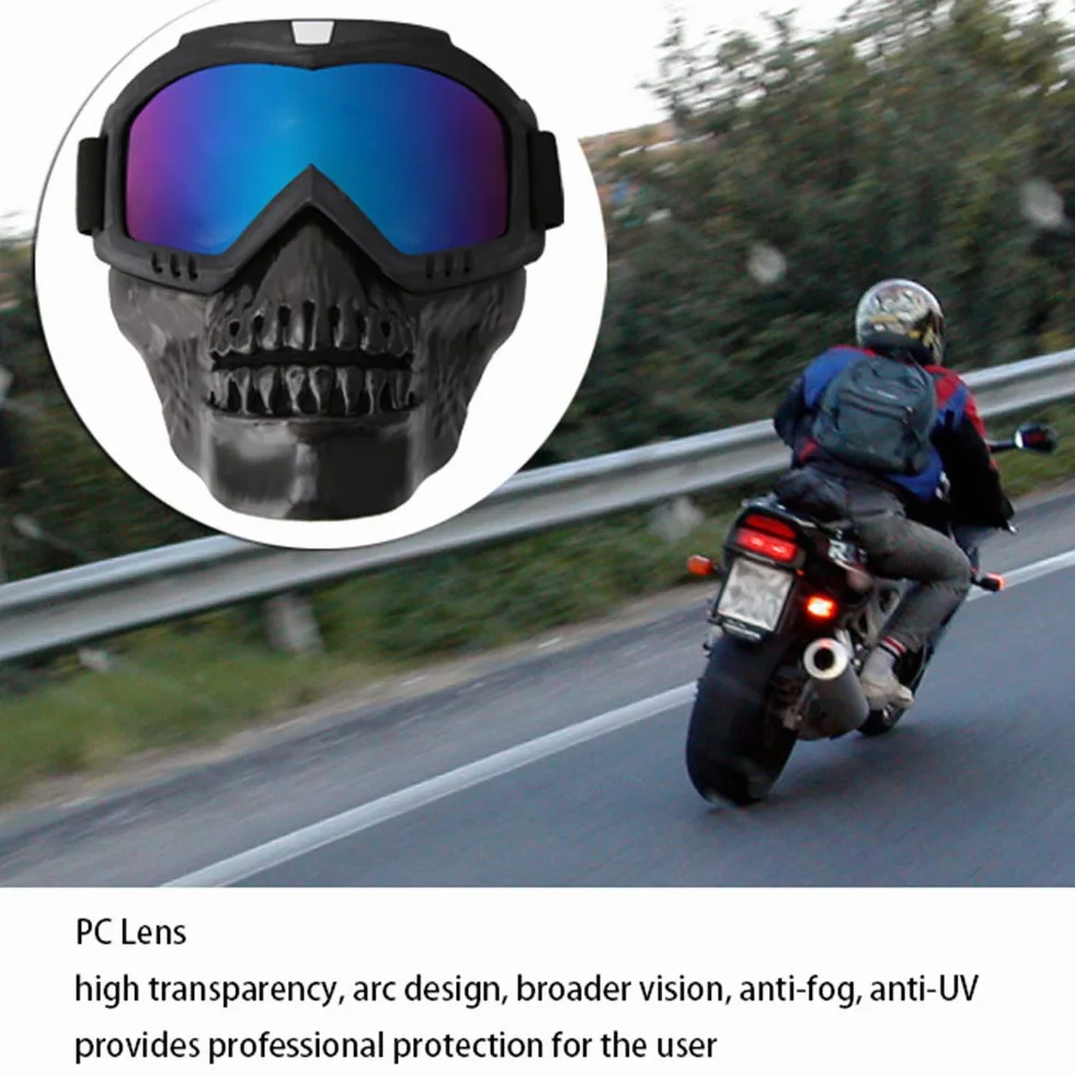 Demeras Okulary motocyklowe Motocross Maska Zdejmowana na Twarz ATV