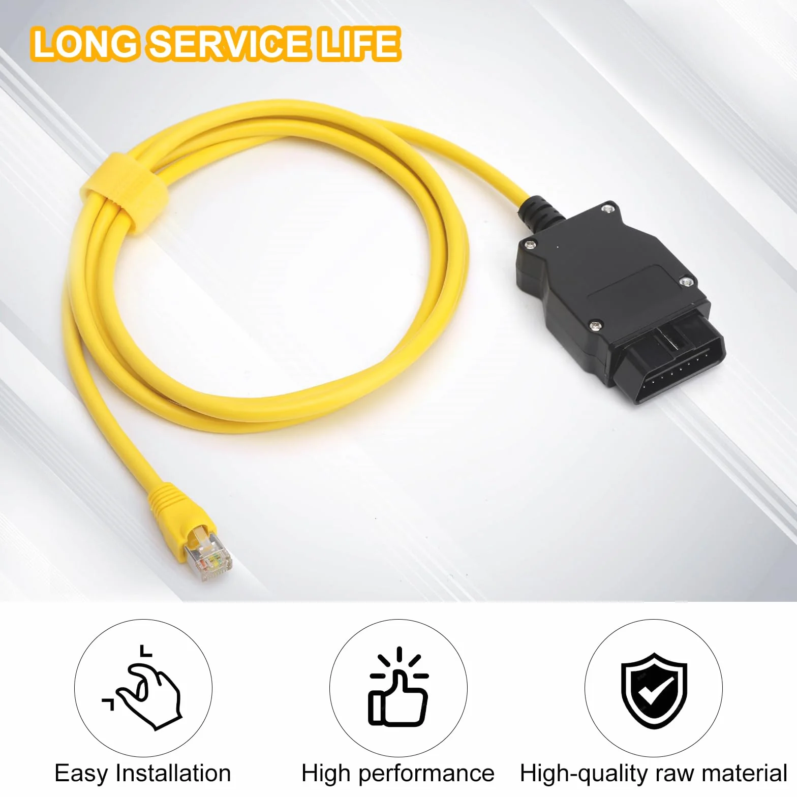 ENET kabel OBD2 do BMW serii F – kodowanie P&P z adapterem Ethernet, kompatybilny z E-SYS, interfejs ICOM do ukrytych funkcji pojazdu – profesjonalny kabel diagnostyczny dla F20, F30, F10
