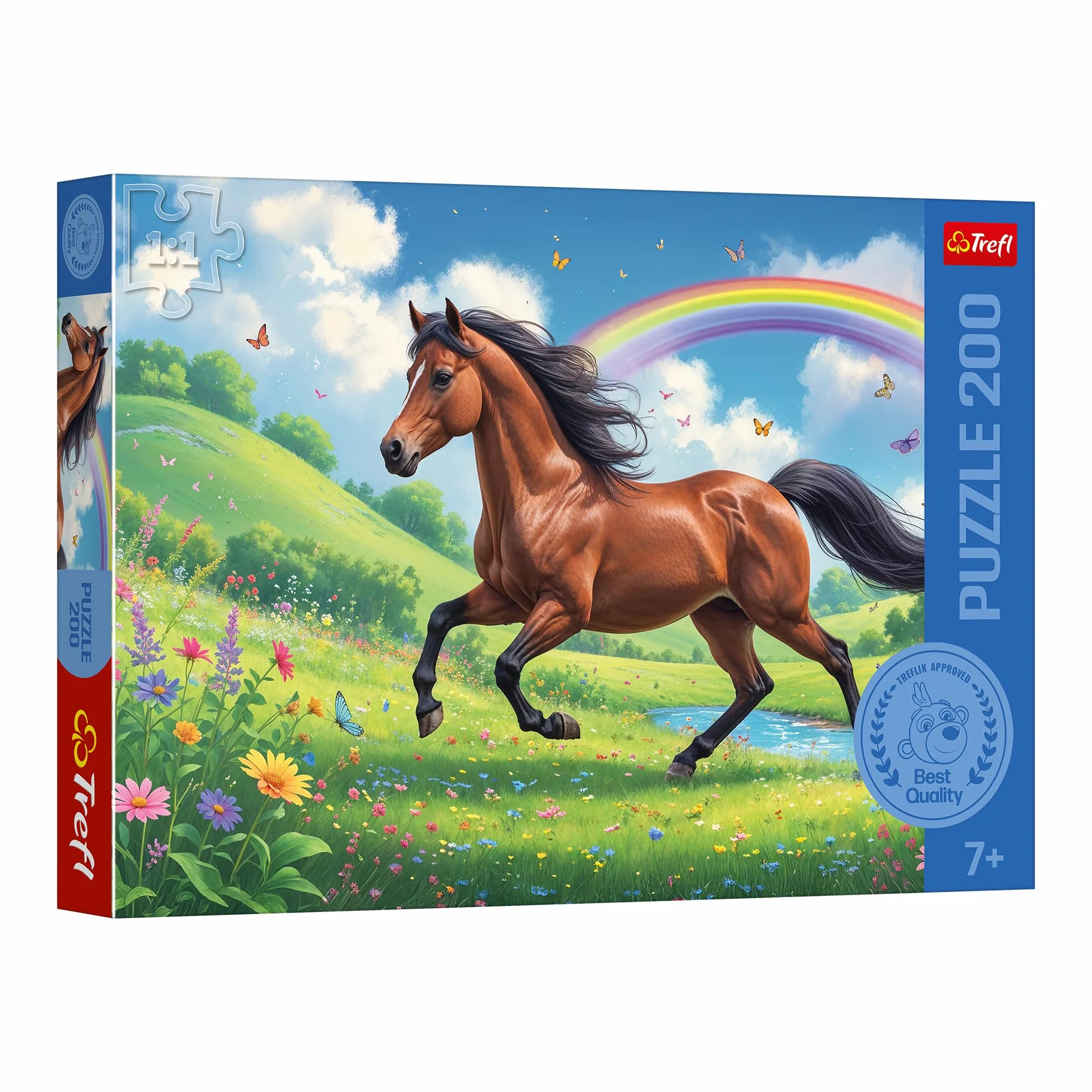 Trefl - The Treflik Family, Dostojny Koń - Puzzle 200 Elementów - Kolorowa Układanka ze Zwierzętami, dla Dzieci od 7 lat