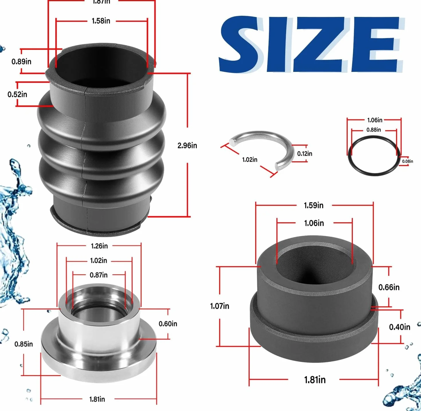 Do Sea Doo Carbon Seal Drive Line Rebuild Kit Boot 717 720 787 800 951 SPX XP GTX GSX