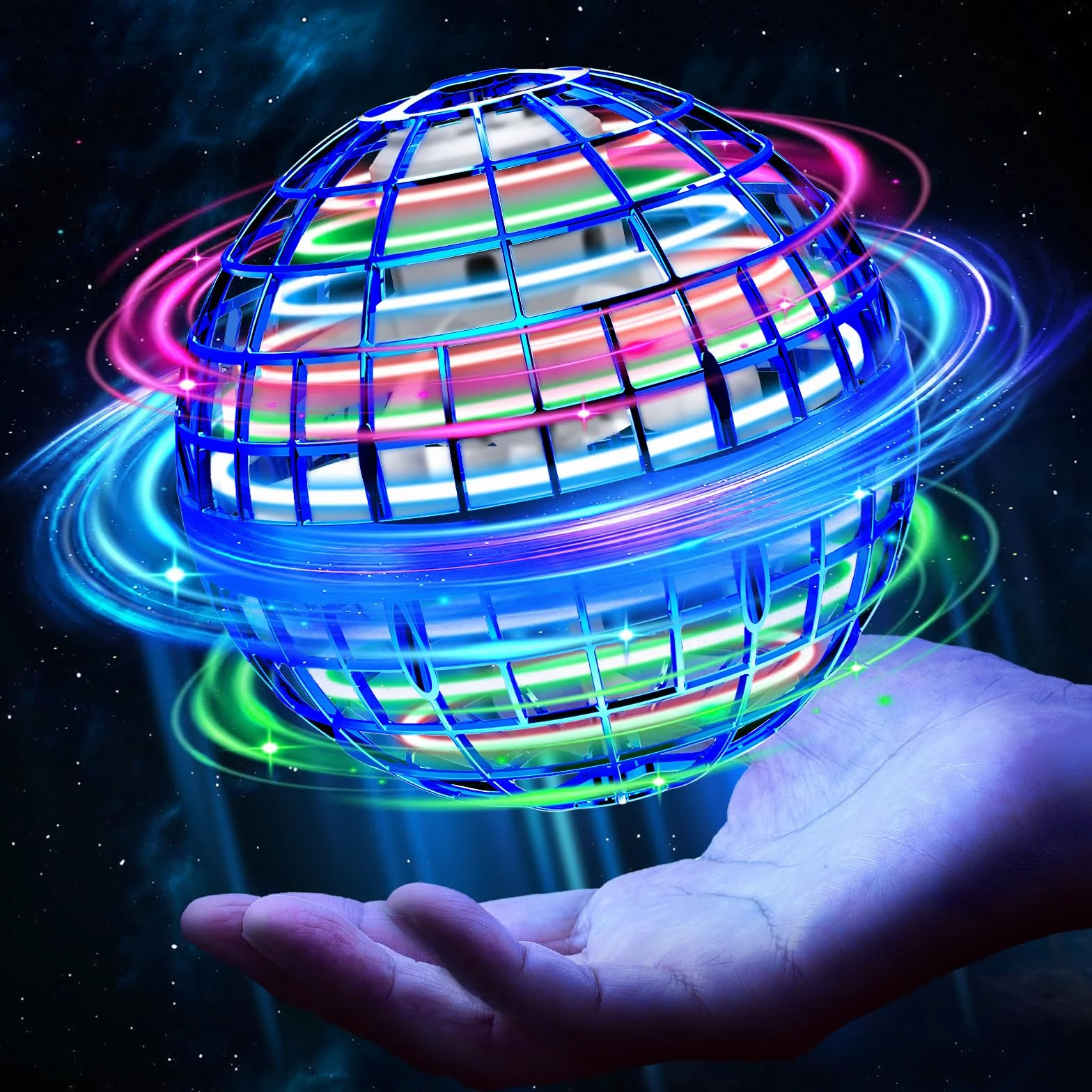 Flying Ball Orb Toys 2025 Latająca piłka Pro, światła RGB, magiczny bumerang, sterowany ręcznie, minidron UFO, w kształcie kuli, spinner, zabawki, prezenty od 6 lat, dla chłopców, dziewcząt, dzieci