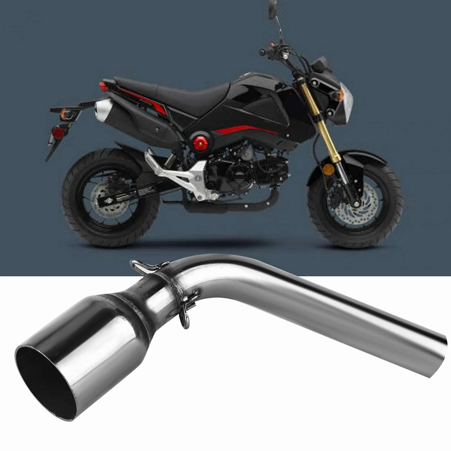 Motocykl środkowa rura wydechowa środkowa rura łącząca adapter złącza dla MSX125 2013-2015 dla MSX125 2013-2015