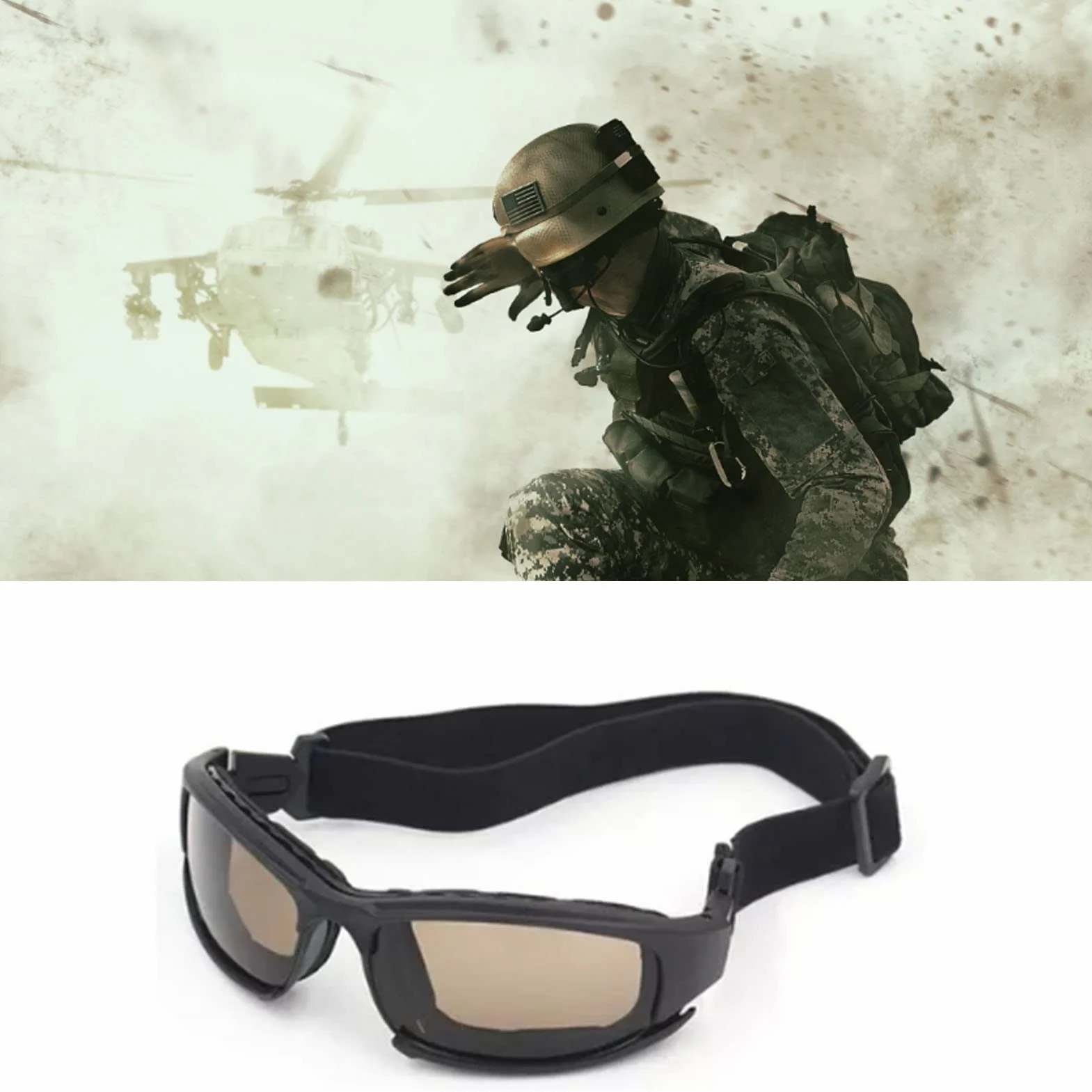 Shanrya Okulary motocyklowe, okulary przeciwsłoneczne odporne na uderzenia, promieniowanie UV, wiatroszczelne, do jazdy na rowerze