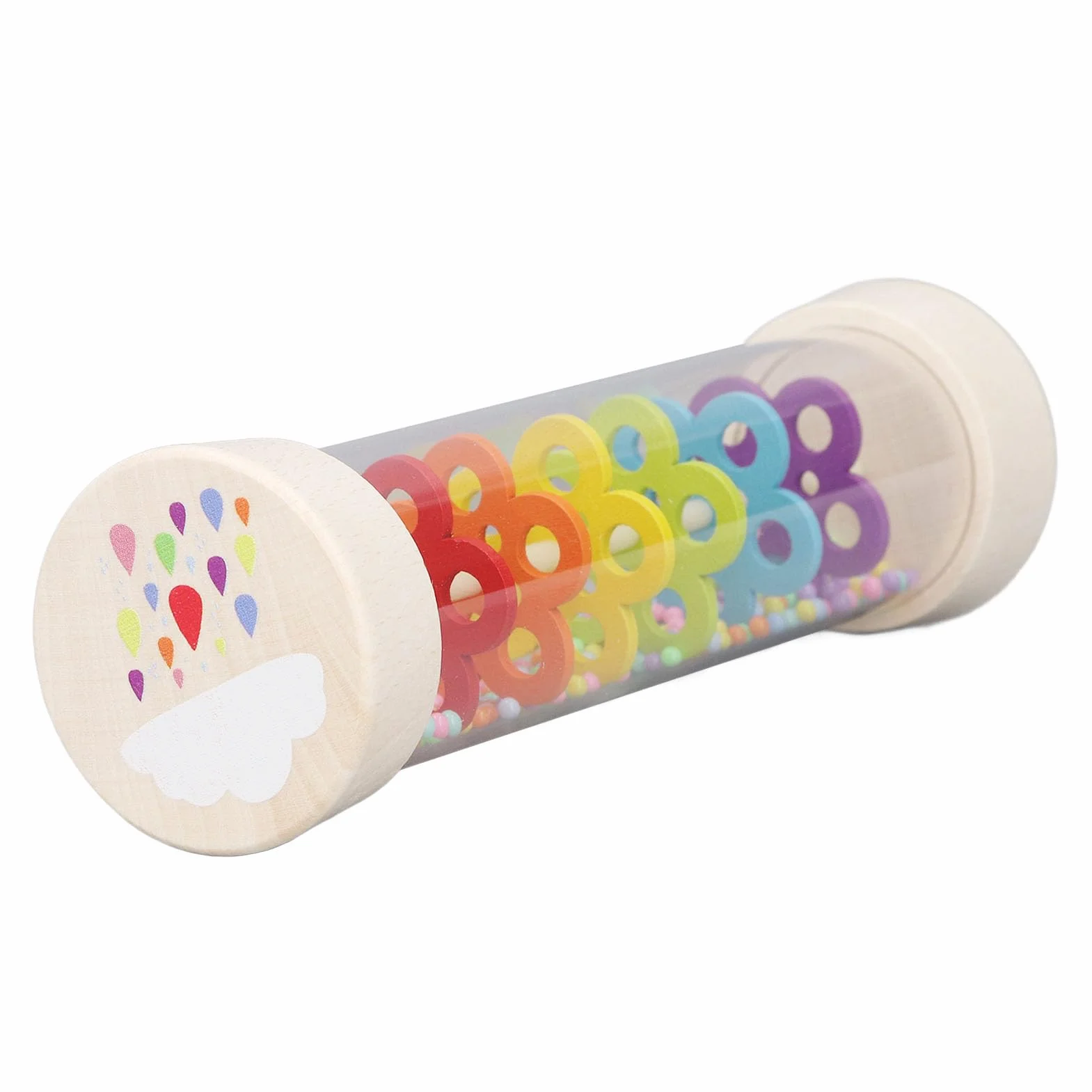 Baby Rainmaker, Mini Rain Stick Shaker Zabawka Kolorowa Edukacja Muzyczna Rain Stick Shaker dla Małych Dzieci (L)
