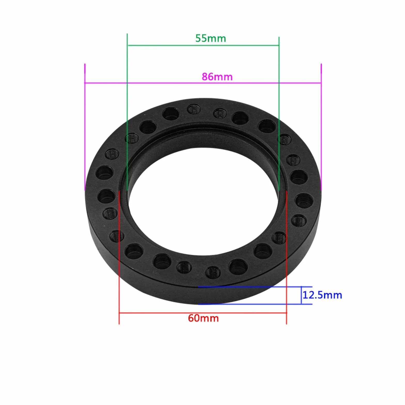 ZEZEFUFU Adapter dystansowy do piasty kierownicy PCD do Momo do Nardi do OMP do Sparco Universal