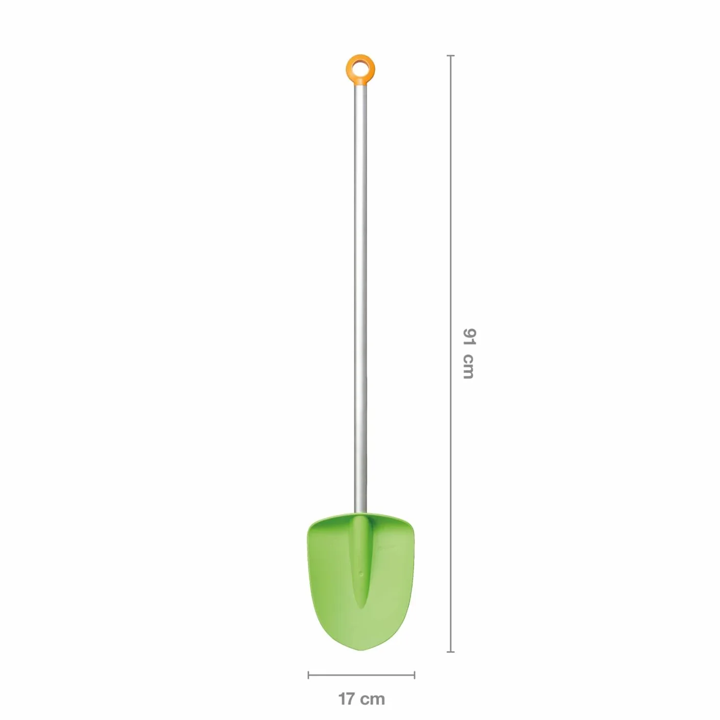Fiskars Szpadel dziecięcy, Długość: 91 cm, Ostrze z tworzywa/ aluminiowy trzonek, Zielony/ pomarańczowy, MyFirst Fiskars, 1001420