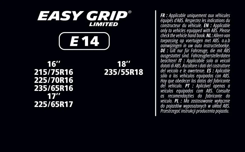 MICHELIN EASY GRIP Łańcuchy śniegowe E14 Kompozytowe