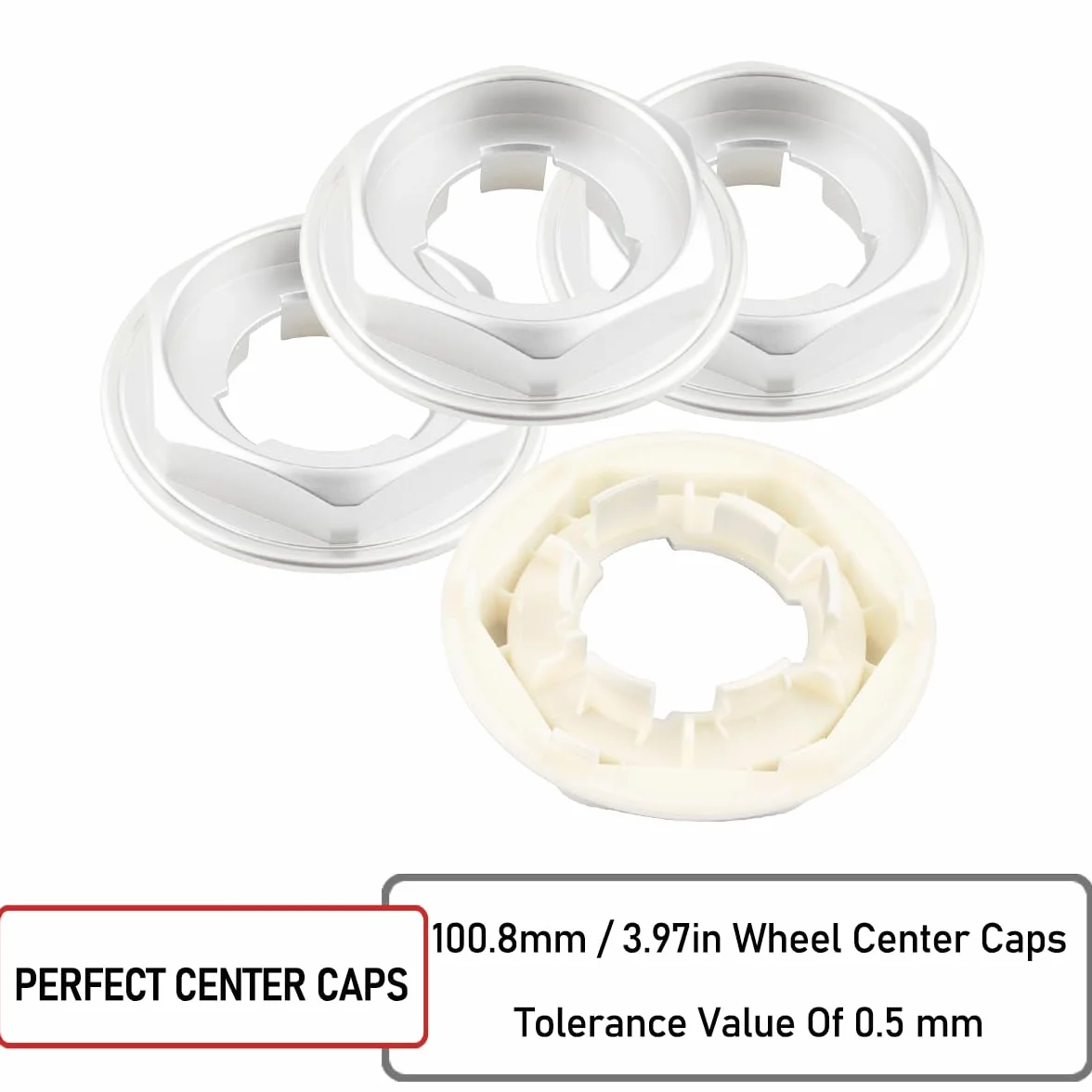 Kołpaki do felg 101 mm kompatybilne z BBS RM 09.23.212 srebrne