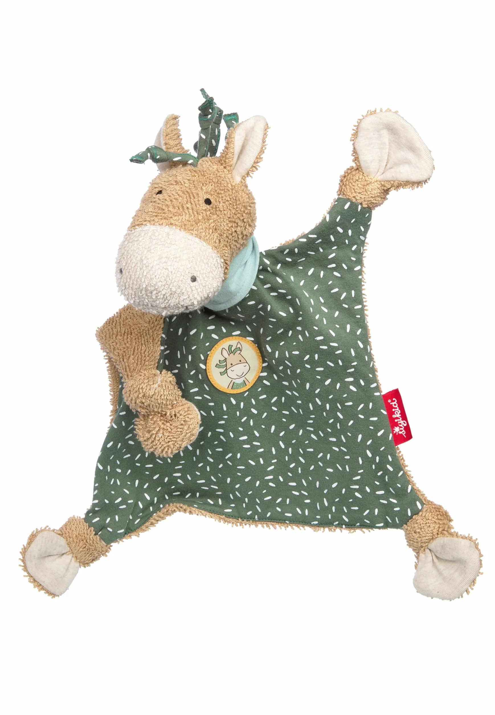 Sigikid 39825 kocyk z charakterem zwierzęcym kucykiem, zielony/beżowy