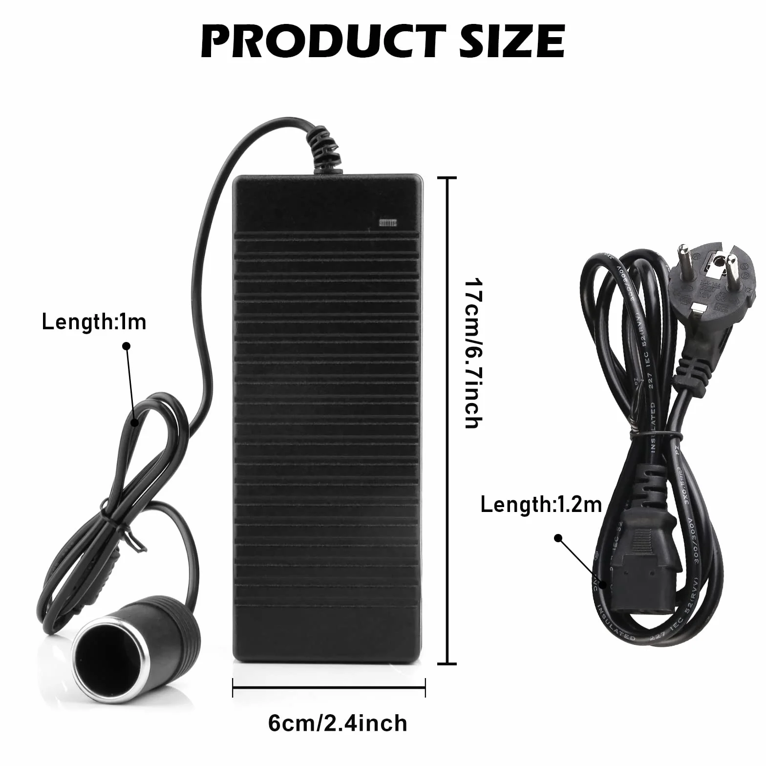 10 A 120 W AC na DC Adapter, Zasilacz samochodowy, Zasilacz do zapalniczki samochodowej, 110-240 V, konwerter sieciowy z zapalniczką, do lodówki samochodowej, inflatora