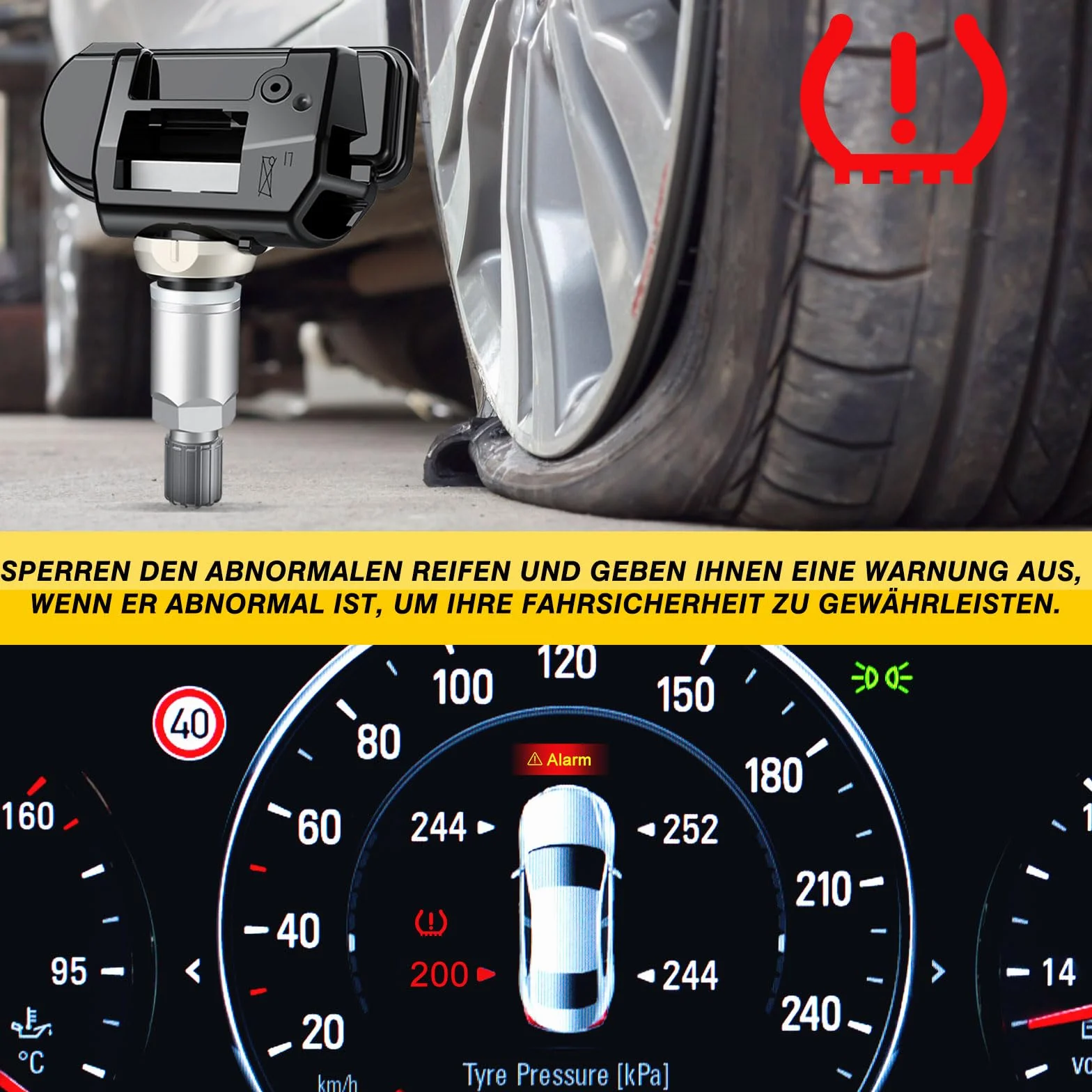 Czujnik ciśnienia w oponach TPMS RDKS do OPEL Astra J Insignia Zafira C 13598775 1010048 13581560 4 sztuki