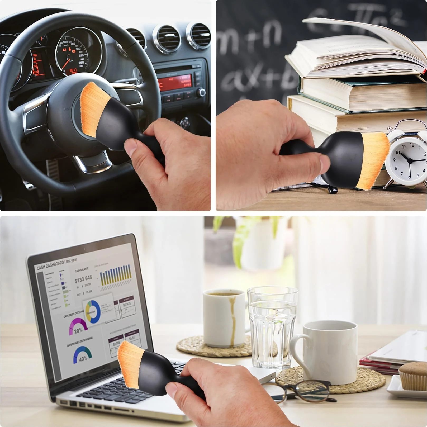 Zestaw 6 Szczotek do Czyszczenia Samochodu Antyzarysowaniowe Pielęgnacji Tapicerki